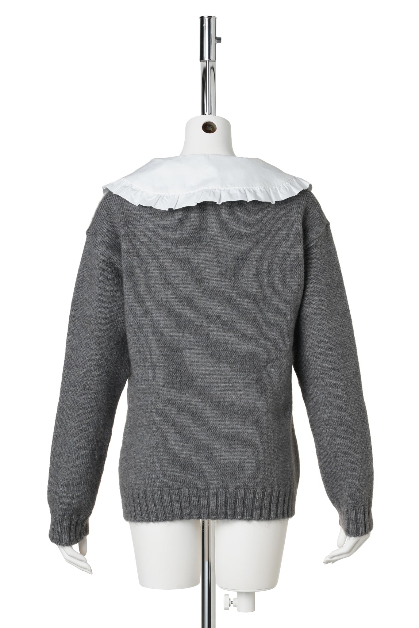 KATHLEEN PULLOVER SHIRT COLLAR / GREY