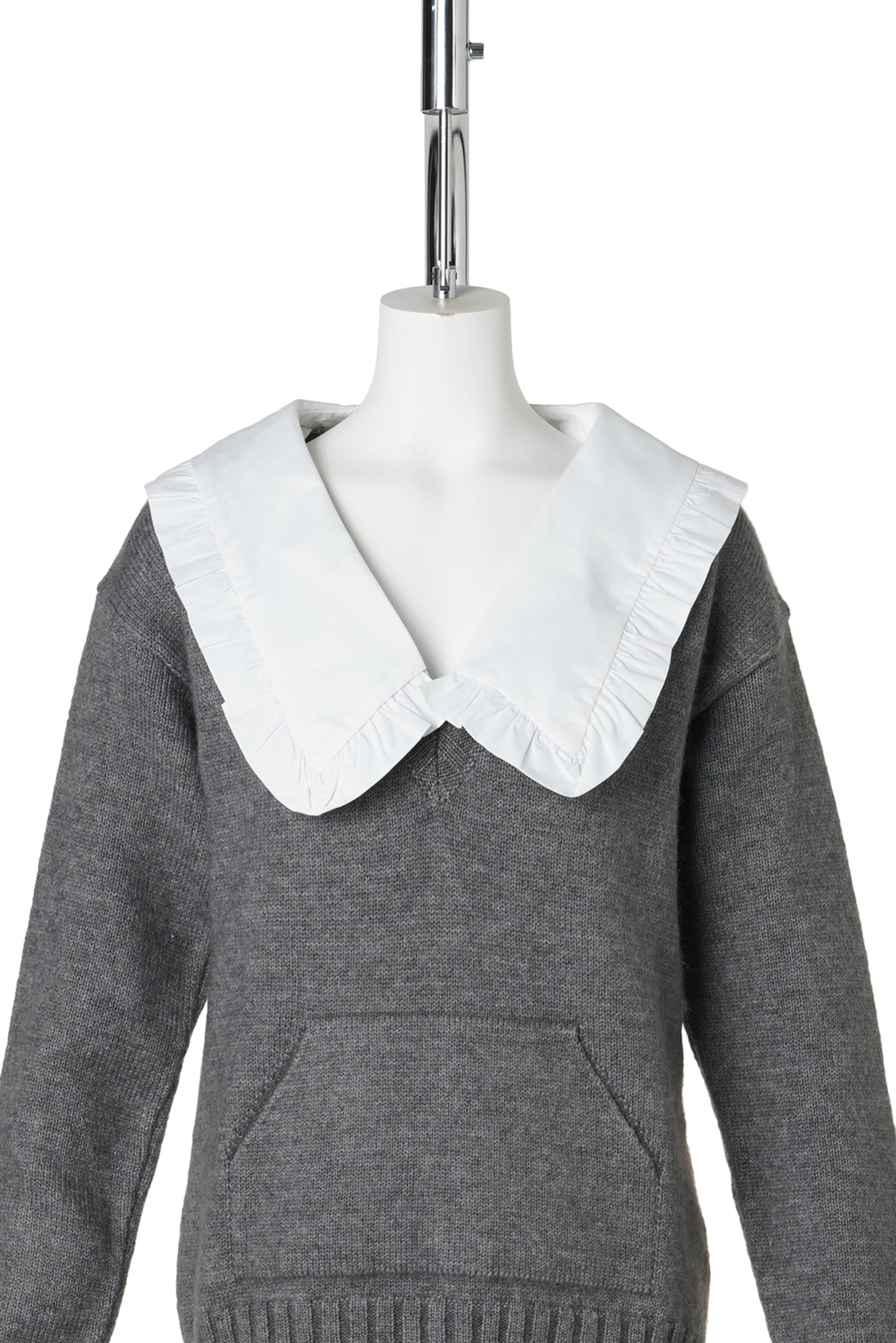 KATHLEEN PULLOVER SHIRT COLLAR / GREY