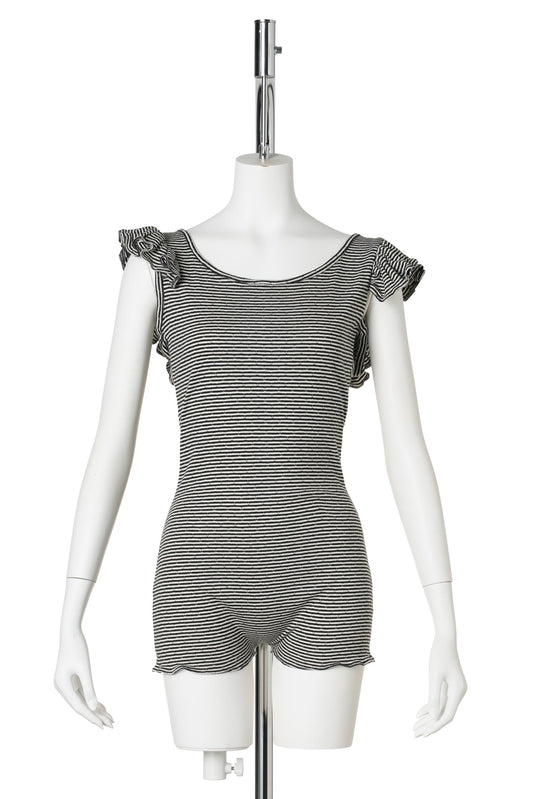 BROOKS BODYSUIT / WHITE AND BLACK