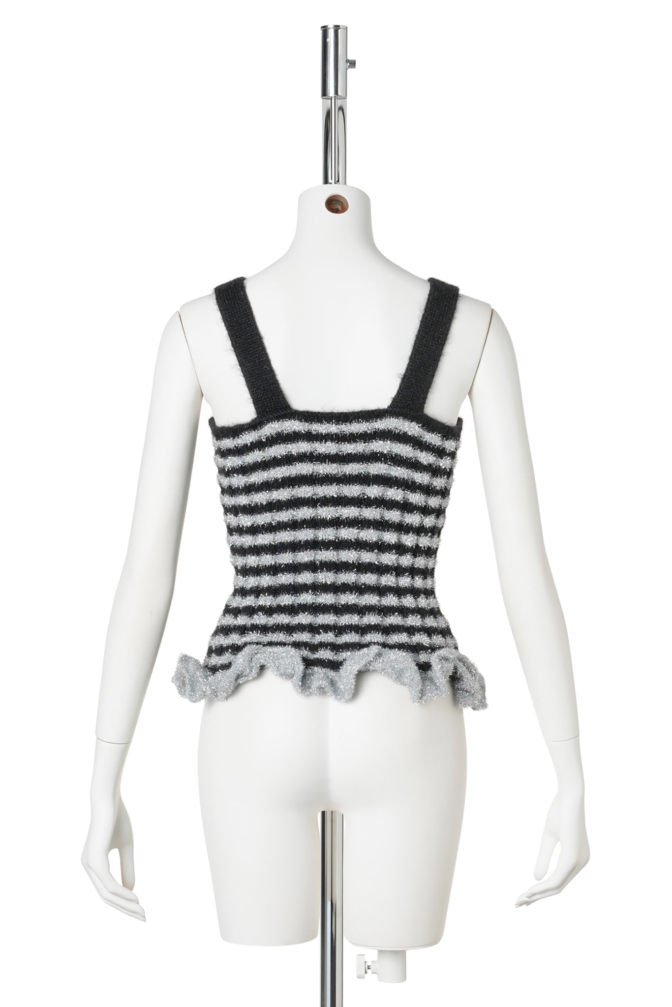 TILDA MOHAIR TOP / BLACK AND SILVER