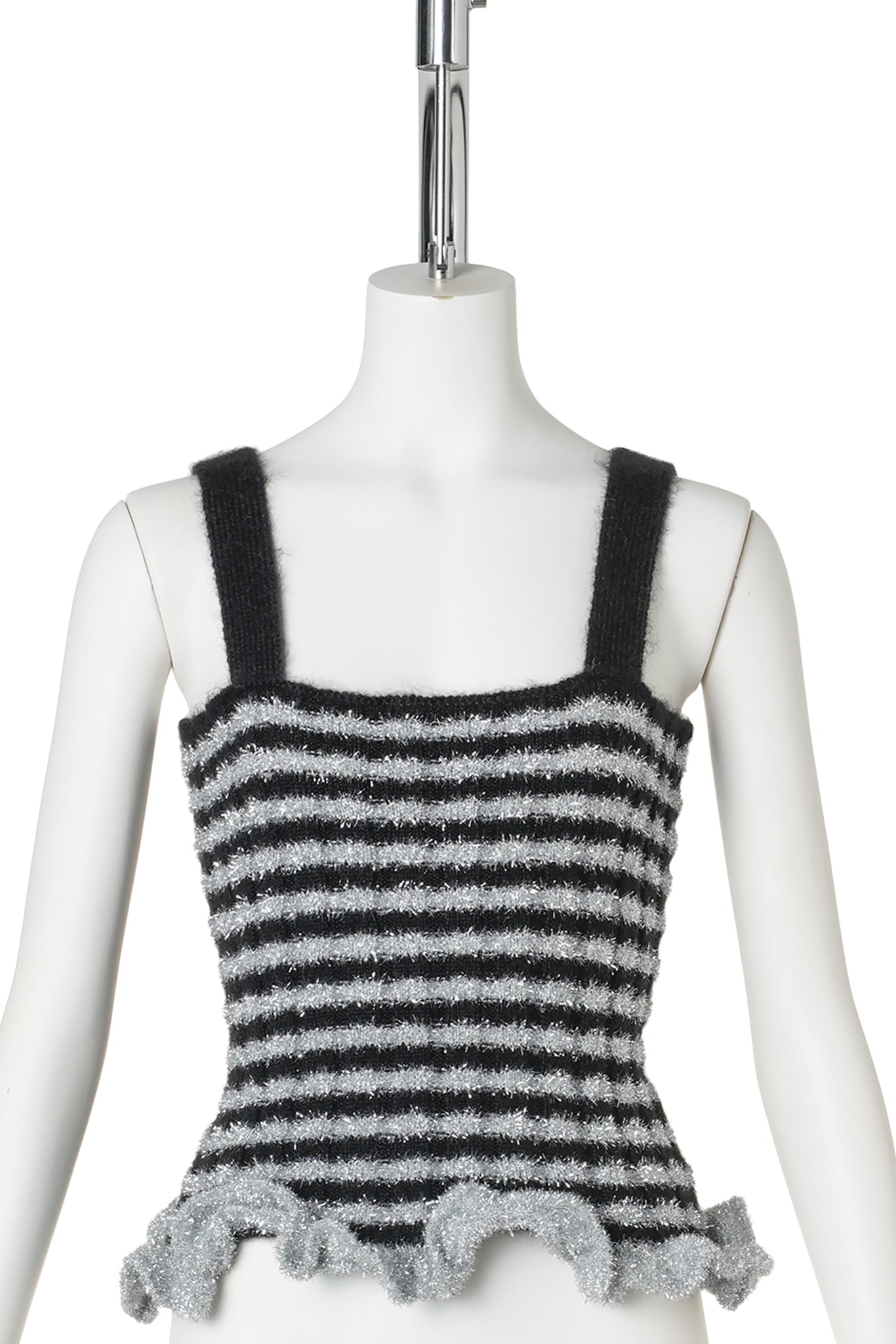 TILDA MOHAIR TOP / BLACK AND SILVER