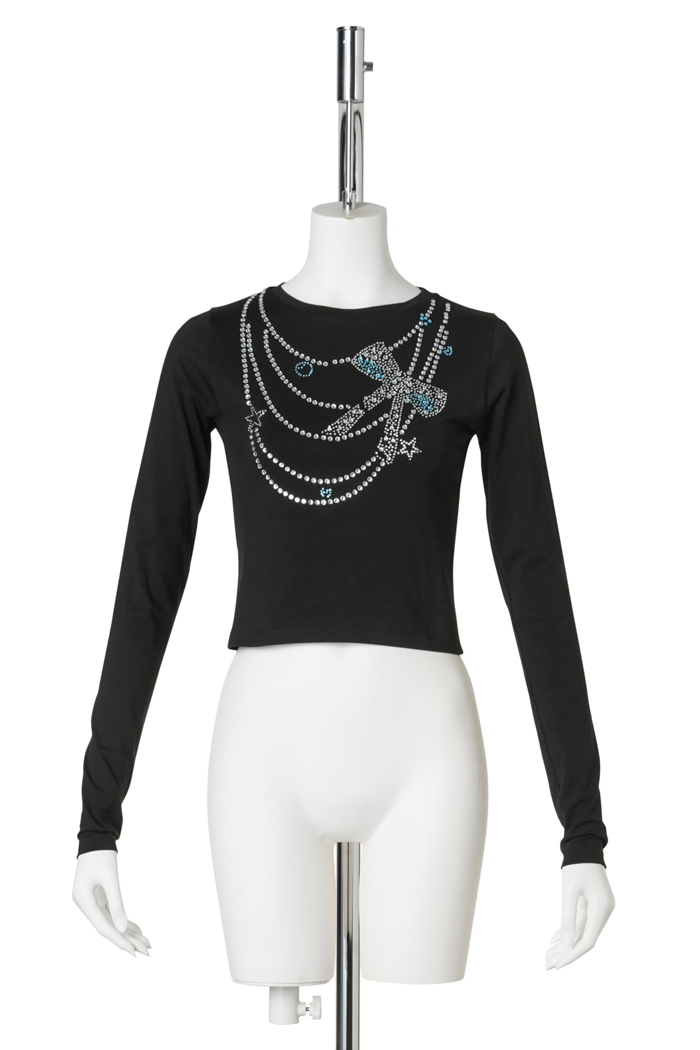 TRIXELLA NECKLACE TOP / BLACK