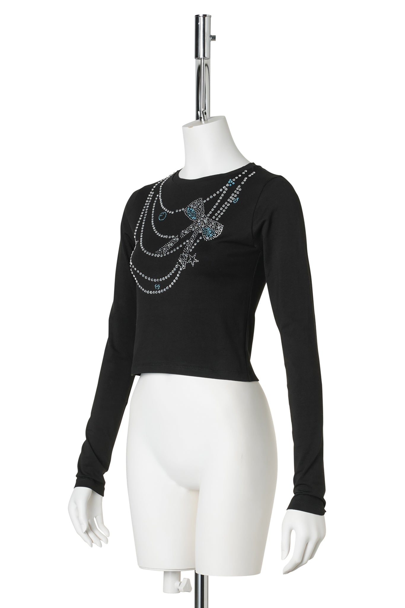 TRIXELLA NECKLACE TOP / BLACK