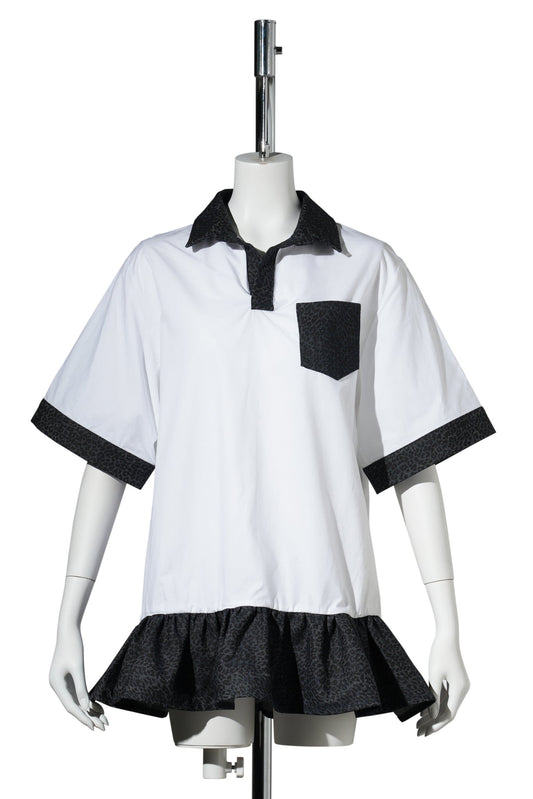 DHIRAN PAIGE POLO DRESS / WHITE