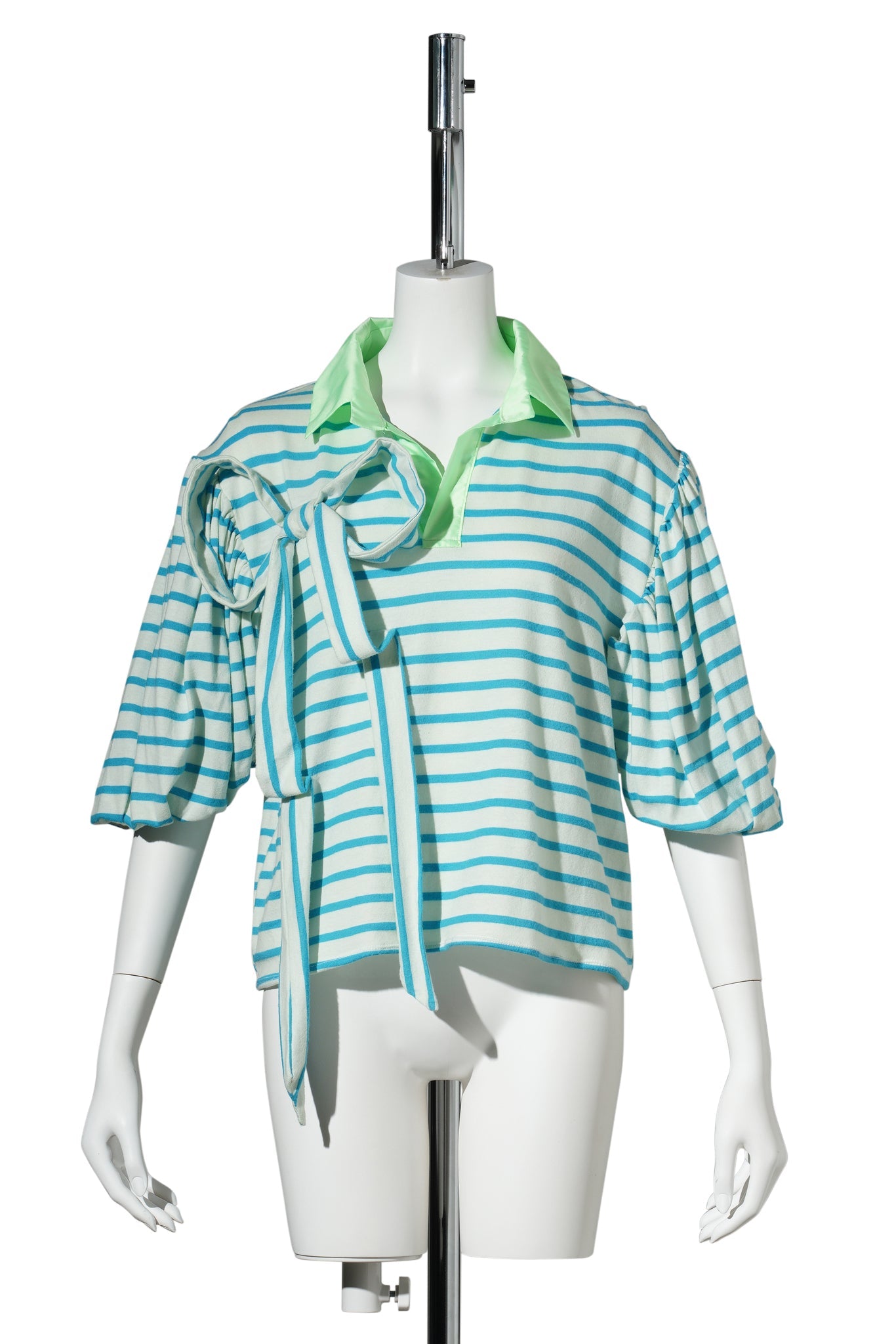 POLLY TOP / BLUE/WHITE