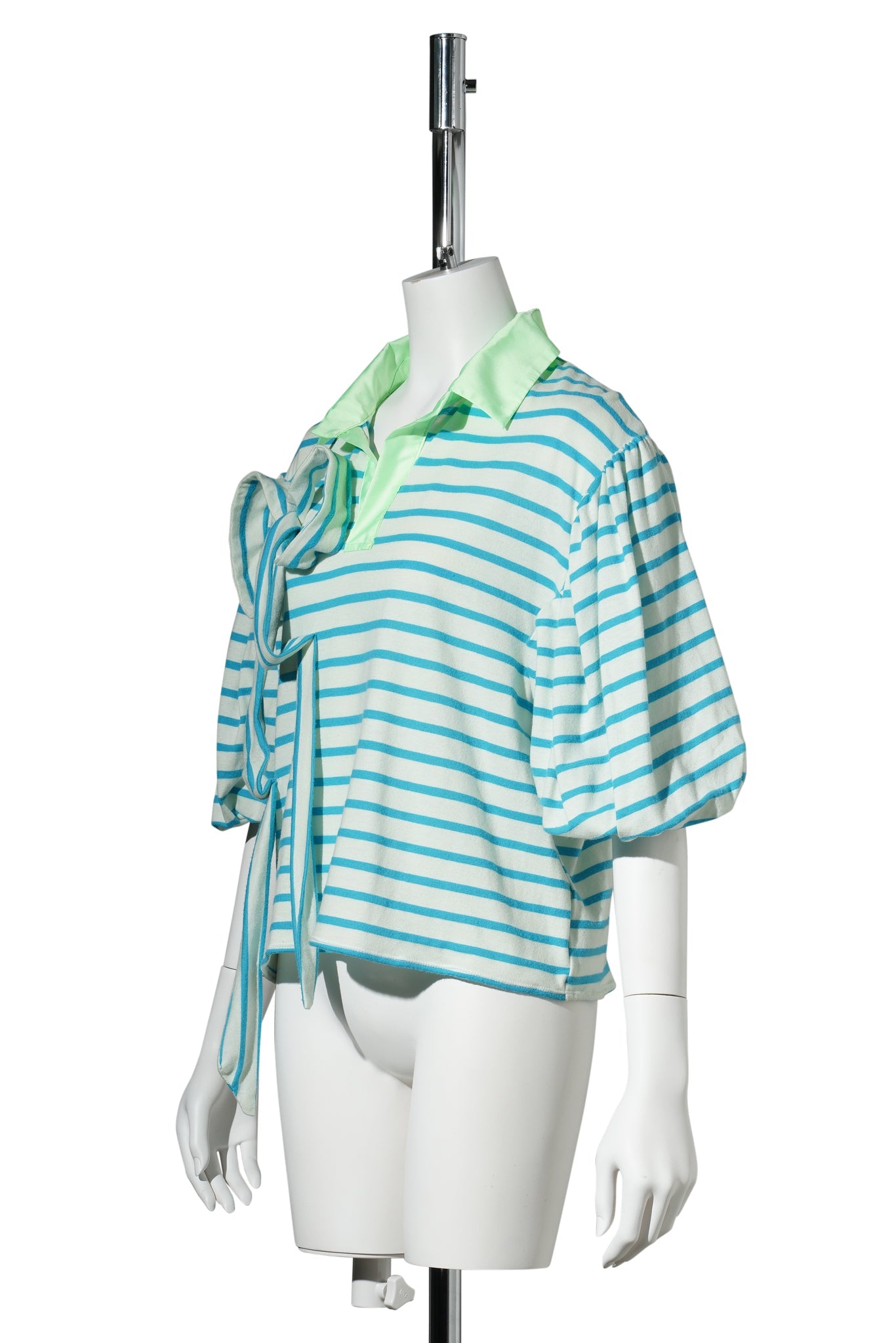 POLLY TOP / BLUE/WHITE