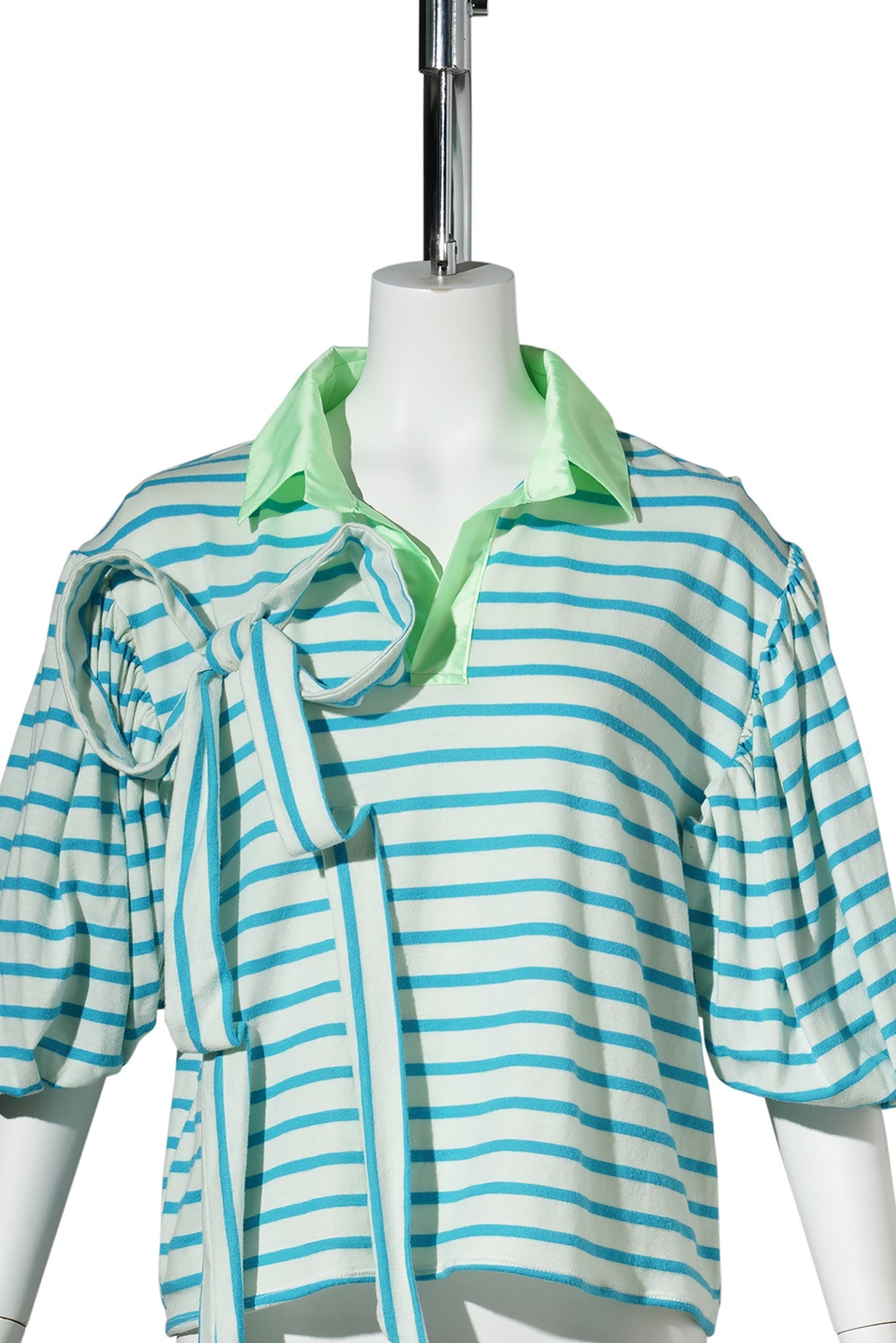 POLLY TOP / BLUE/WHITE