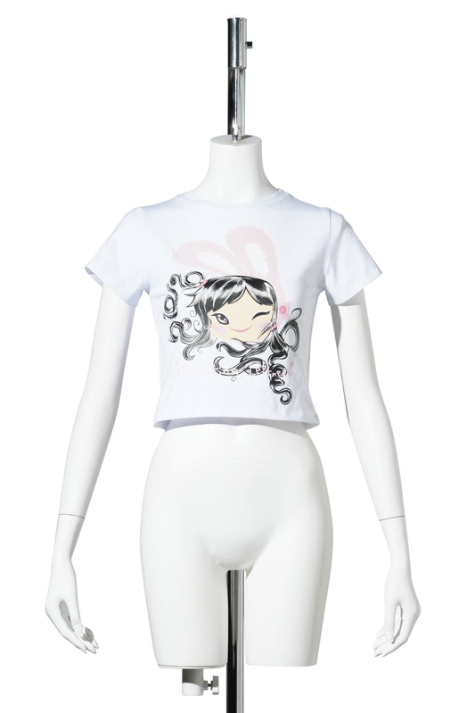 TRIXY BUNNY GIRL T-SHIRT / WHITE