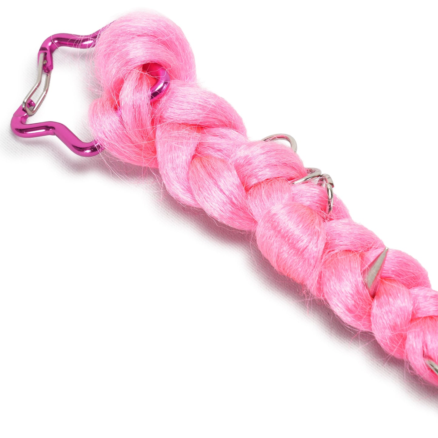 HAIRY KEYCHAIN / NEON PINK