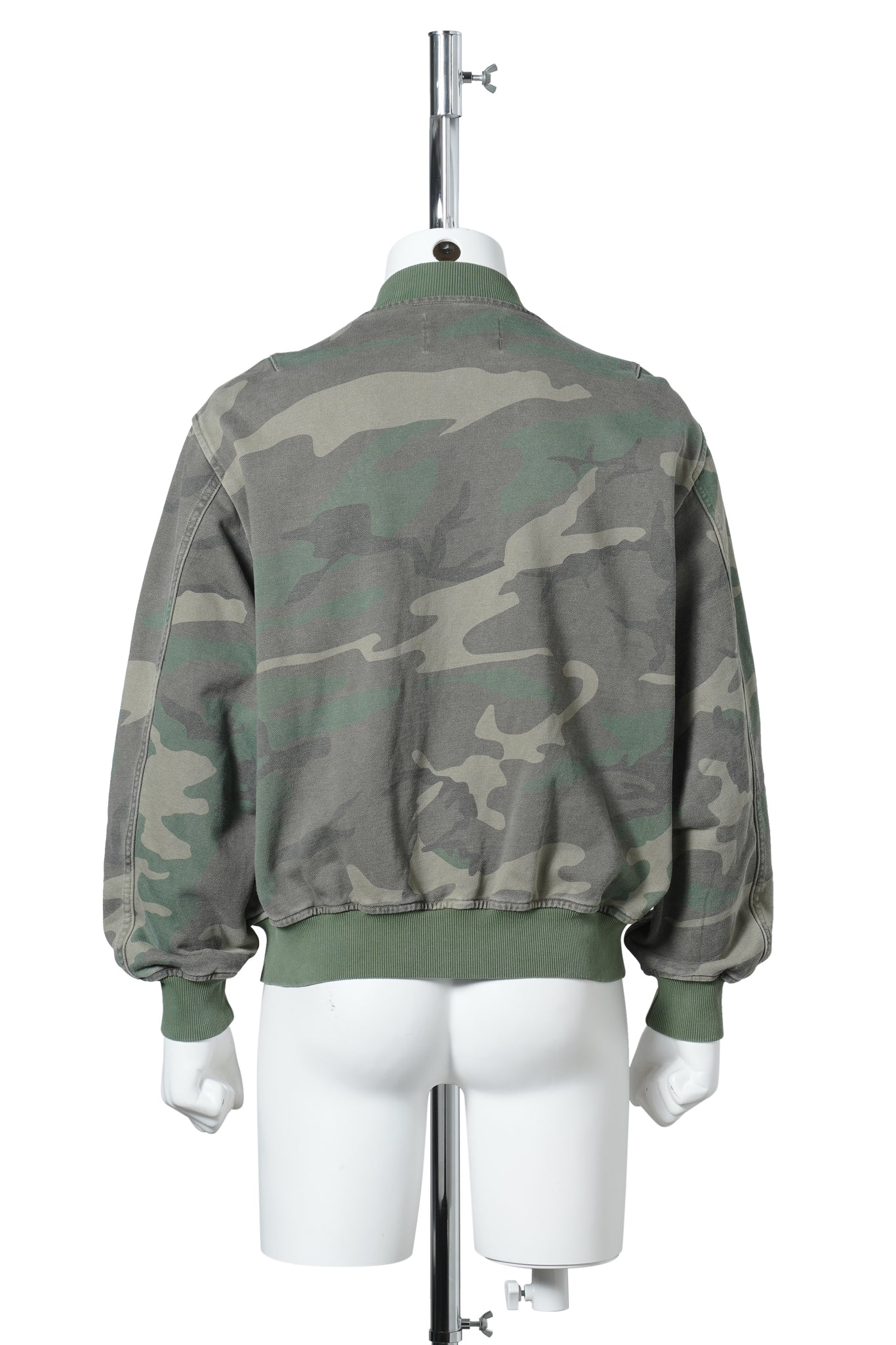 SUN FADED SWEAT BOMBER JACKET / CAMO
