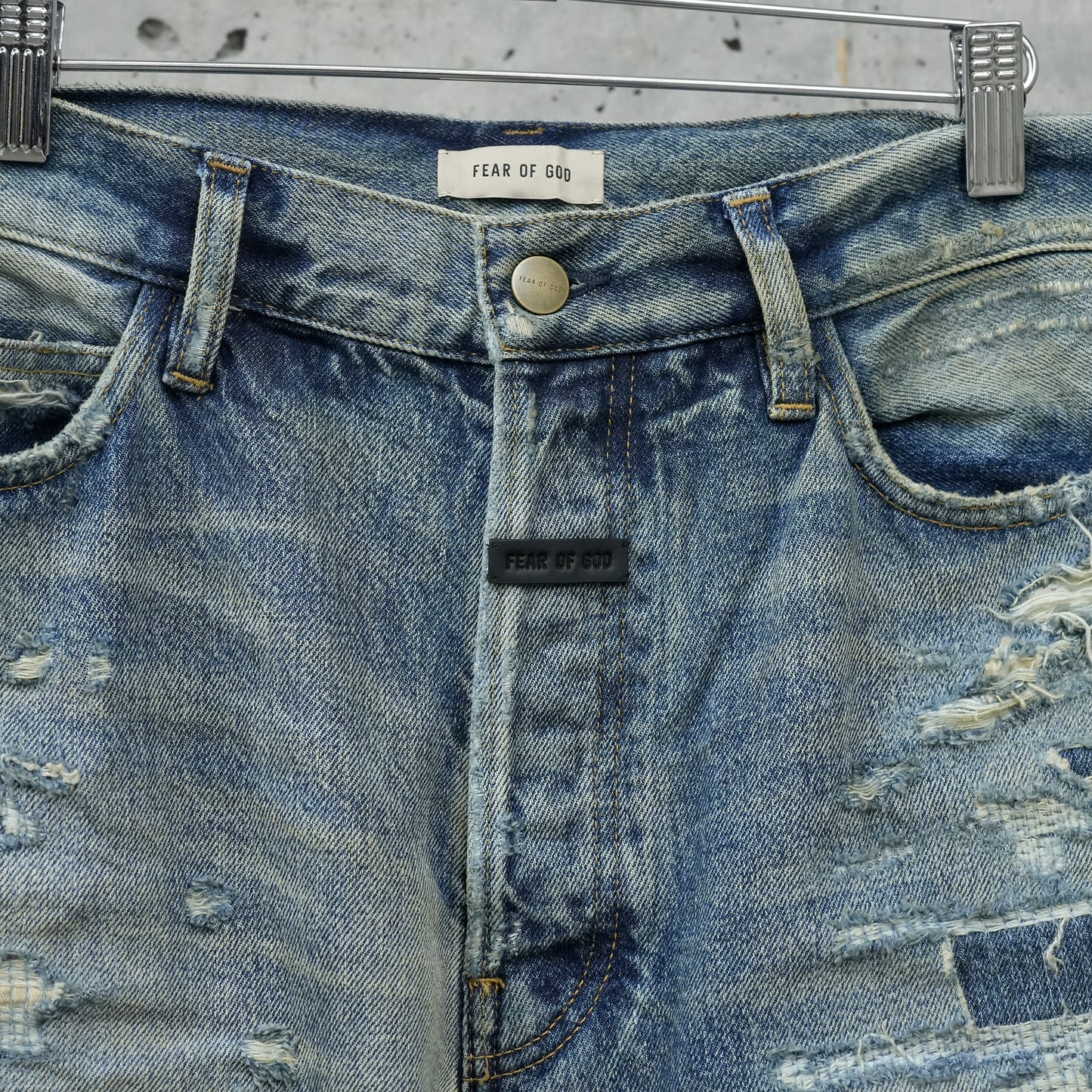 STRAIGHT 5 POCKET / 422:REPAIRED VINTAGE INDIGO