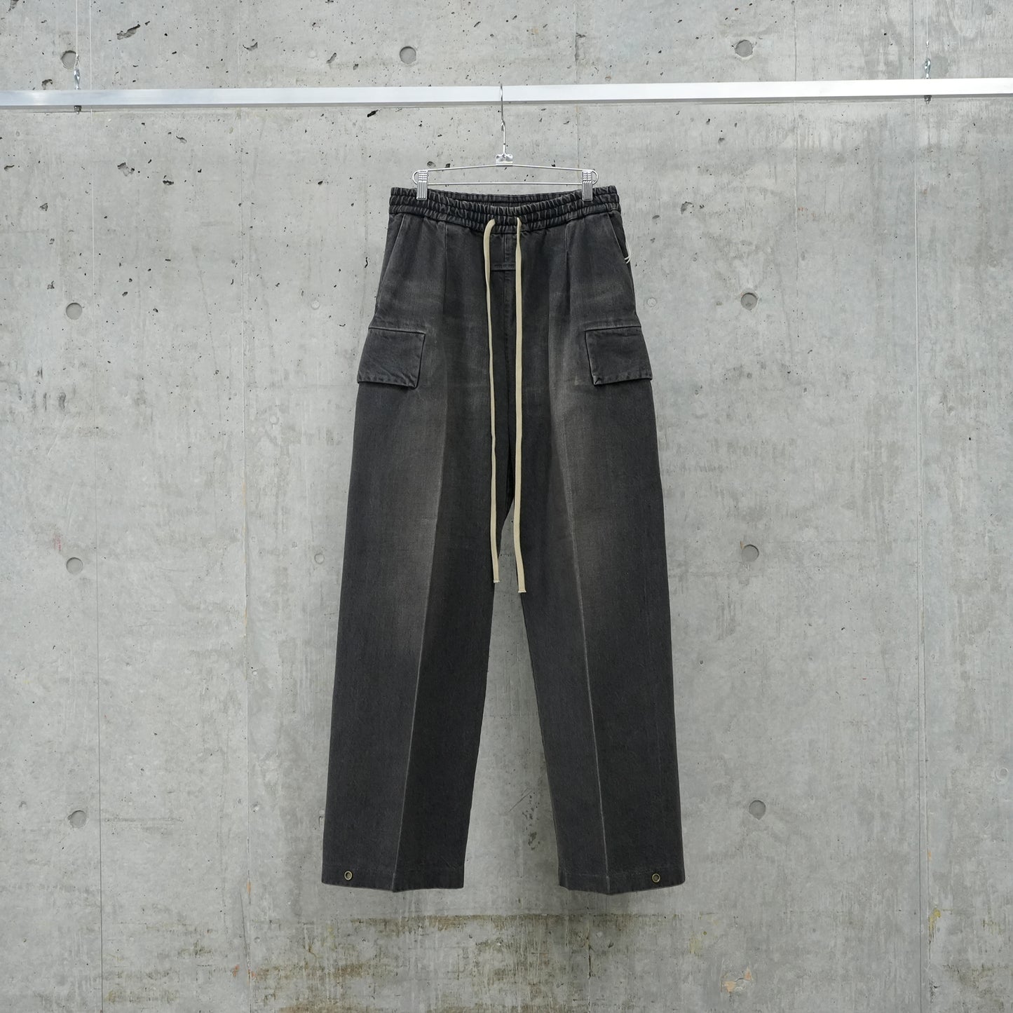 DENIM CARGO PANT / 010:VINTAGE BLACK