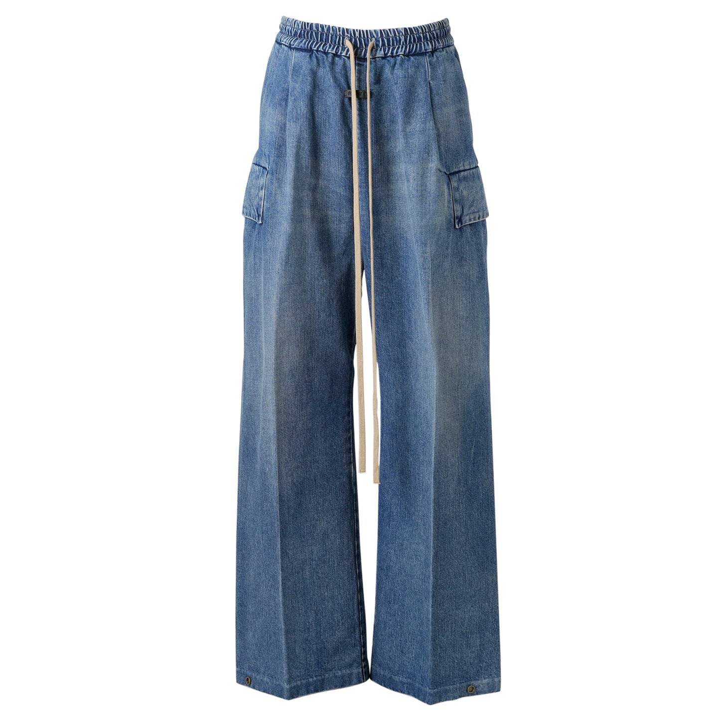 DENIM CARGO PANT / 436:MEDIUM INDIGO