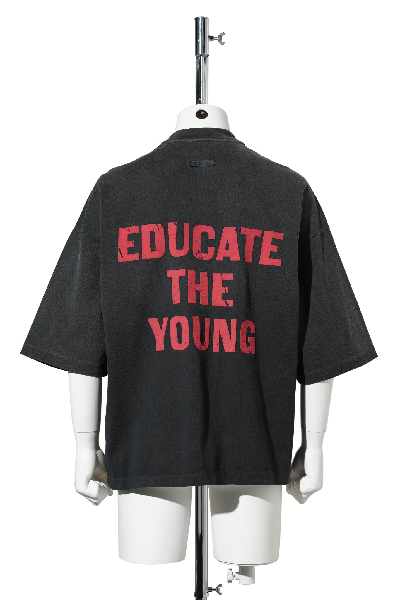 RELAXED "FU EDUCATE" TEE / 001:BLACK