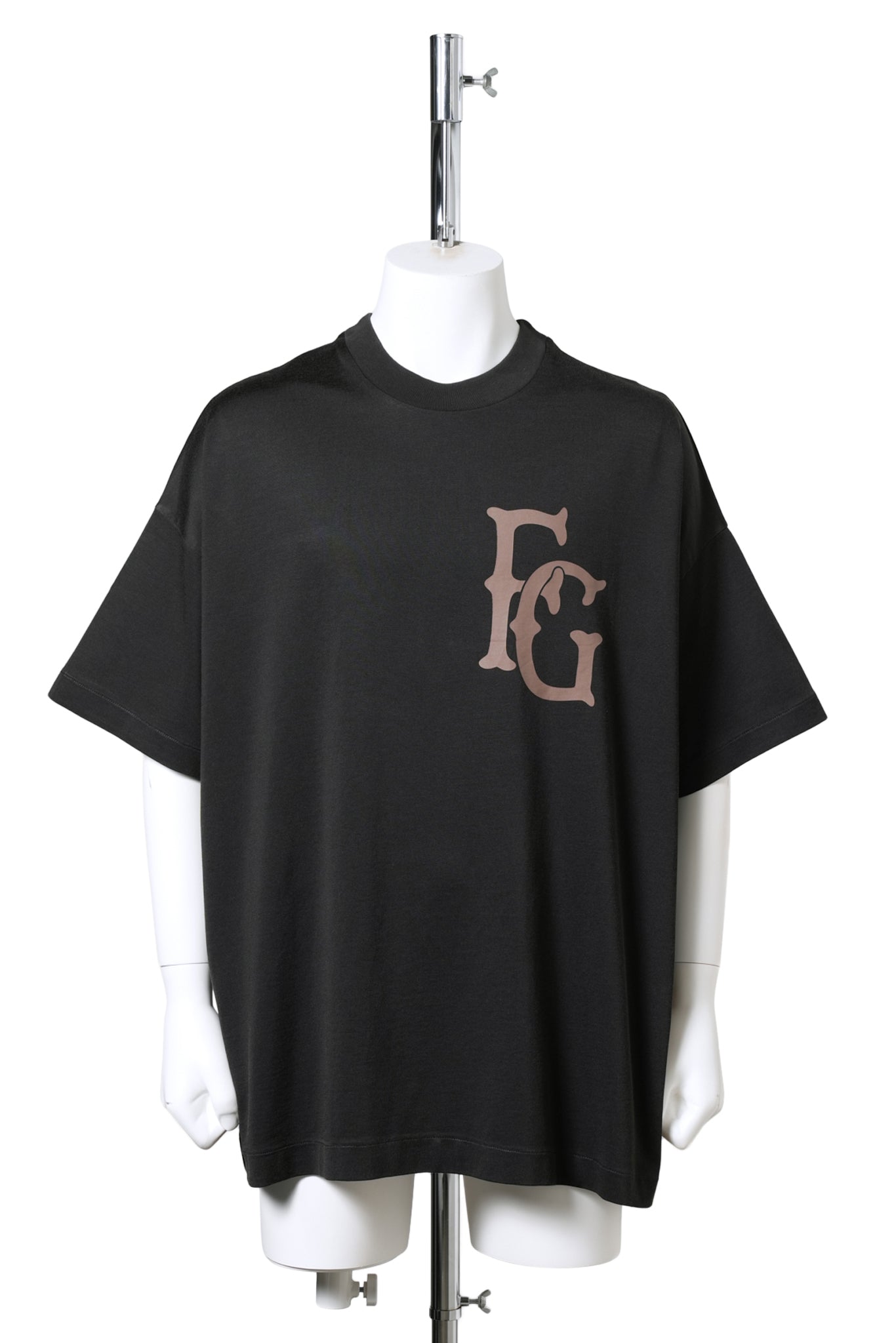 COTTON RAYON "43" SS TEE / 001:BLACK