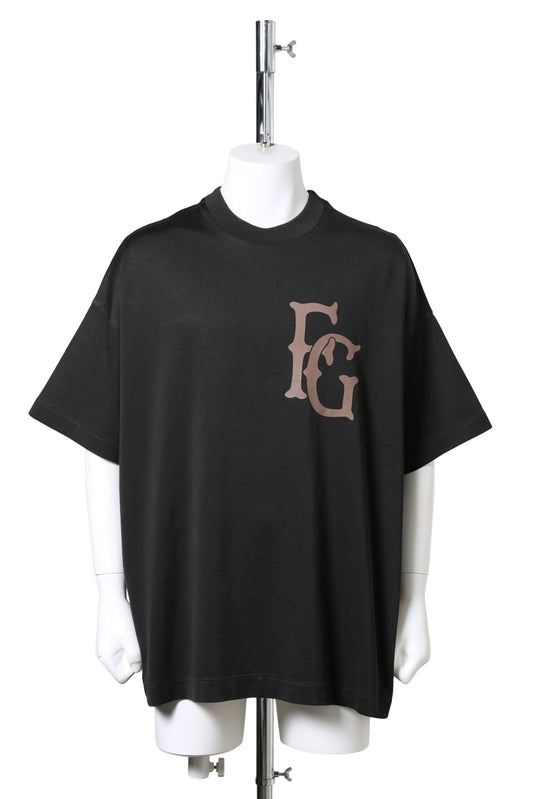 COTTON RAYON "43" SS TEE / 001:BLACK