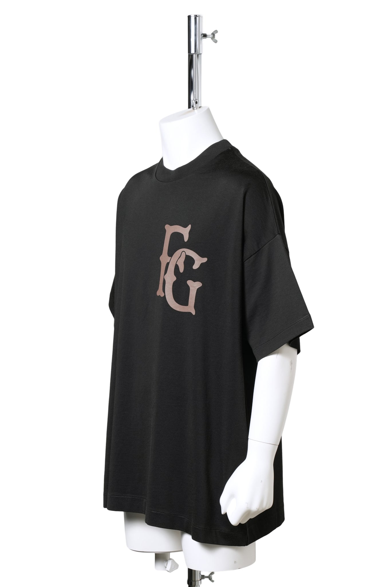 COTTON RAYON "43" SS TEE / 001:BLACK