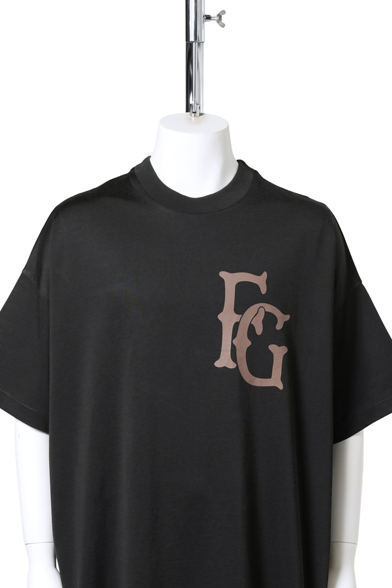 COTTON RAYON "43" SS TEE / 001:BLACK