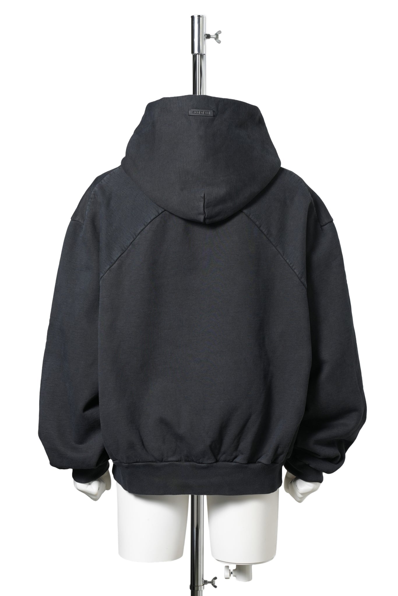 CLASSIC FIT HALF RAGLAN HOODIE W/ POCKET / 001:BLACK