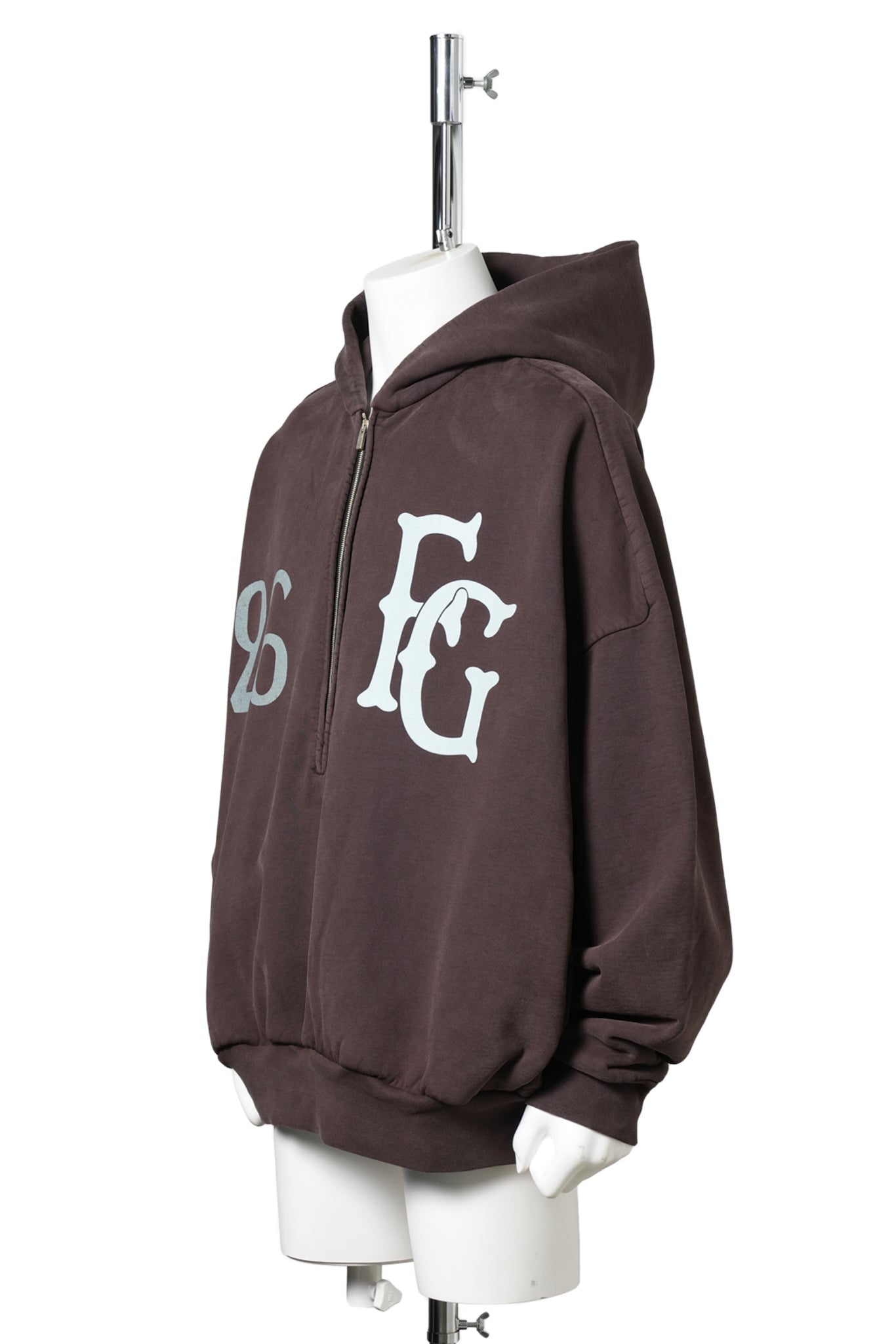 BASENBALL CLUBHALF ZIP HOODIE / 204:DARK BROWN