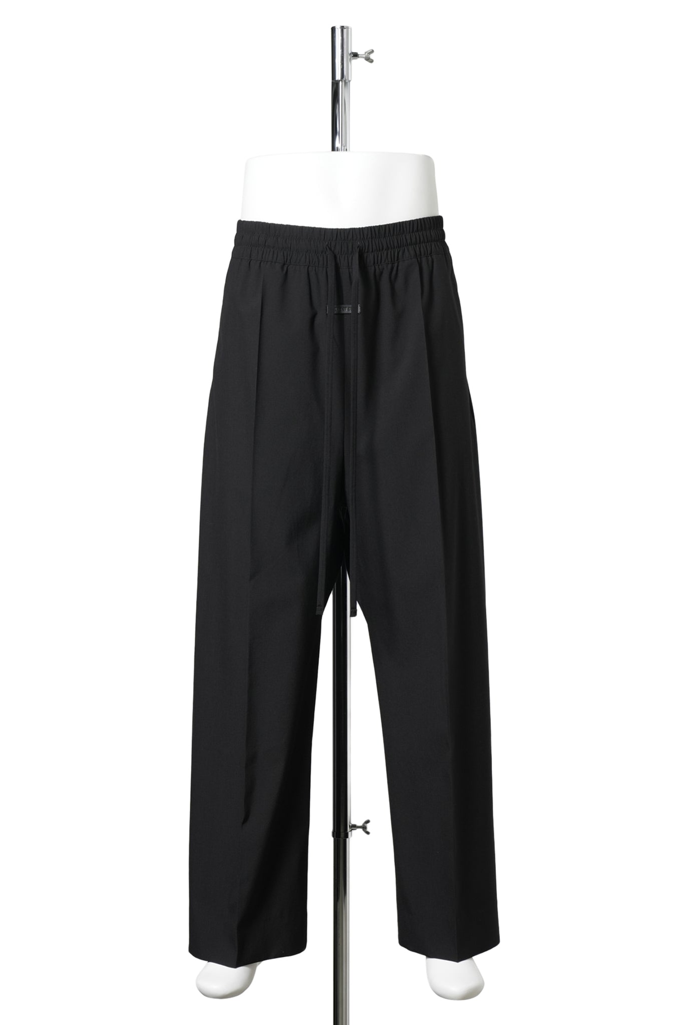 WIDE LEG DRAWSTRING PANTS / 001:BLACK
