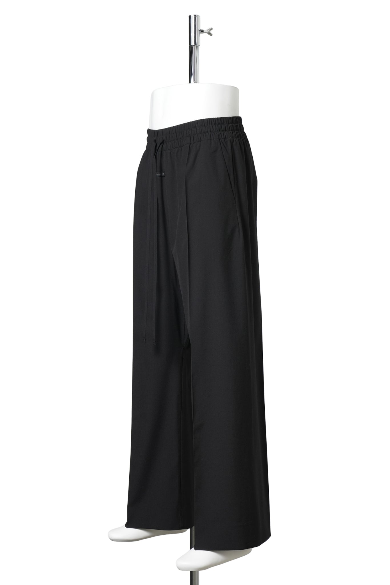 WIDE LEG DRAWSTRING PANTS / 001:BLACK