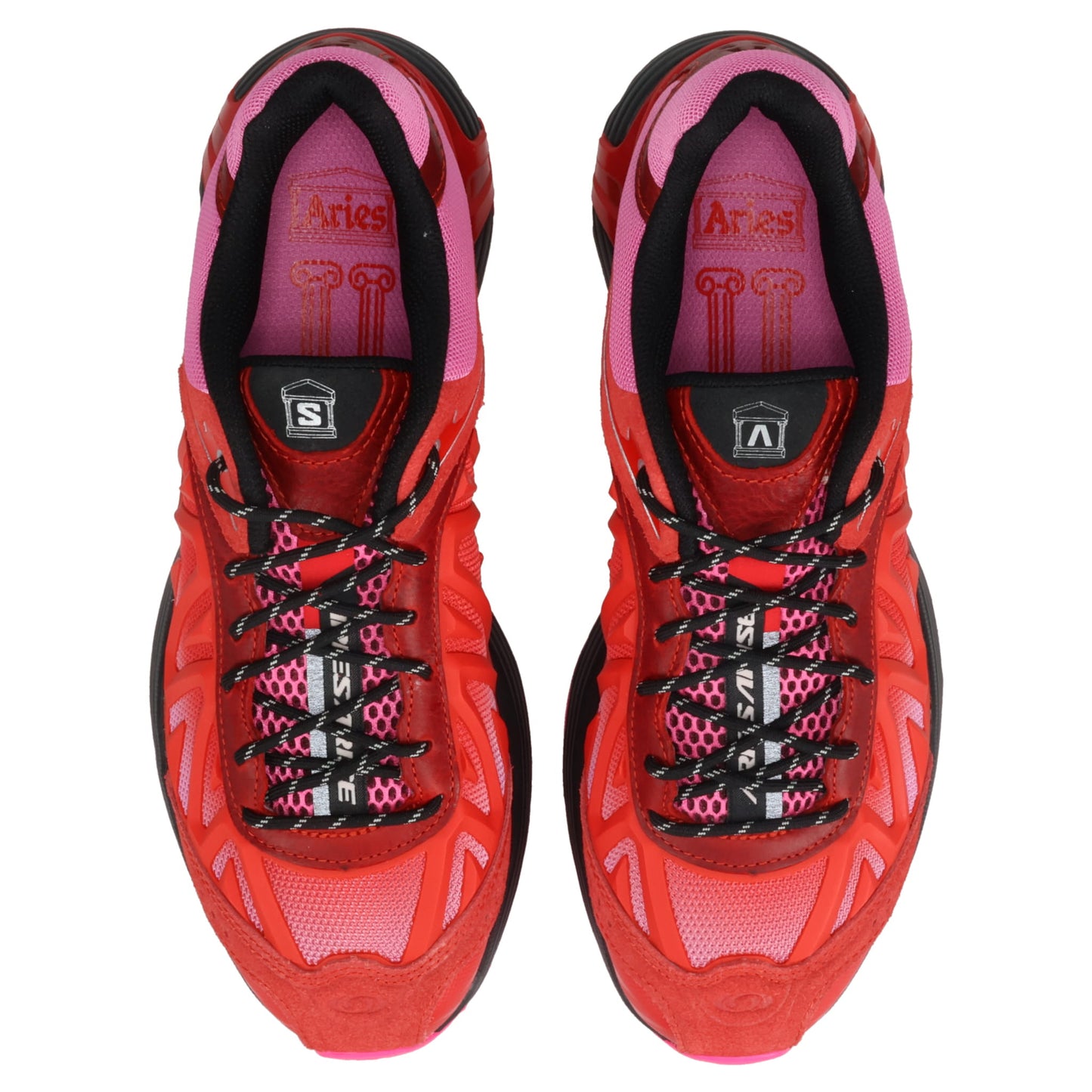 SALOMON x Aries FOOTWEAR XT WHISPER ARIES / FIERY RED/FUCHSIA PINK/BLACK