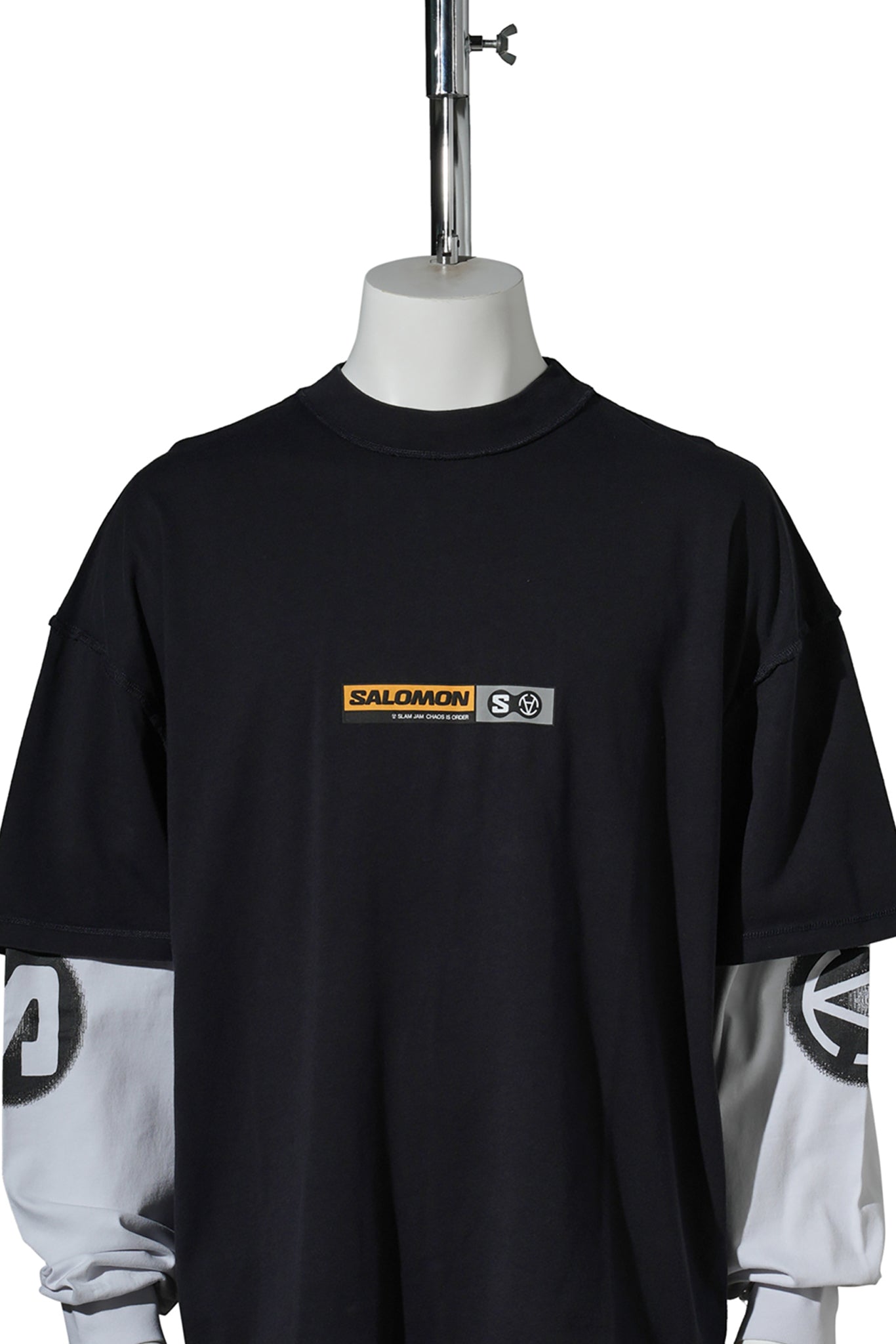 SALOMON LS TEE SLAM JAM / DEEP BLACK/WHITE