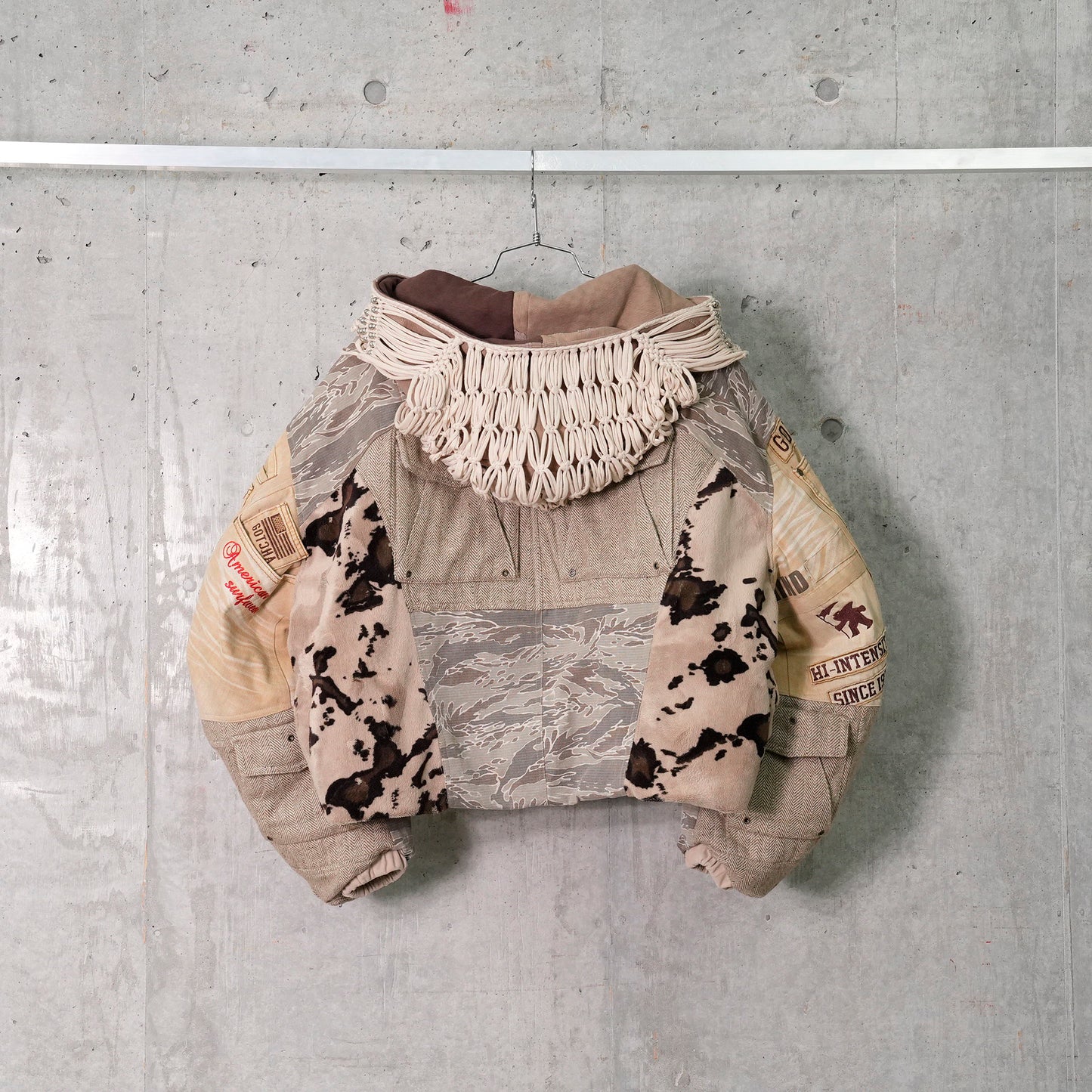 WOOL PADDED HOODIE JACKET / 021/BEIGE