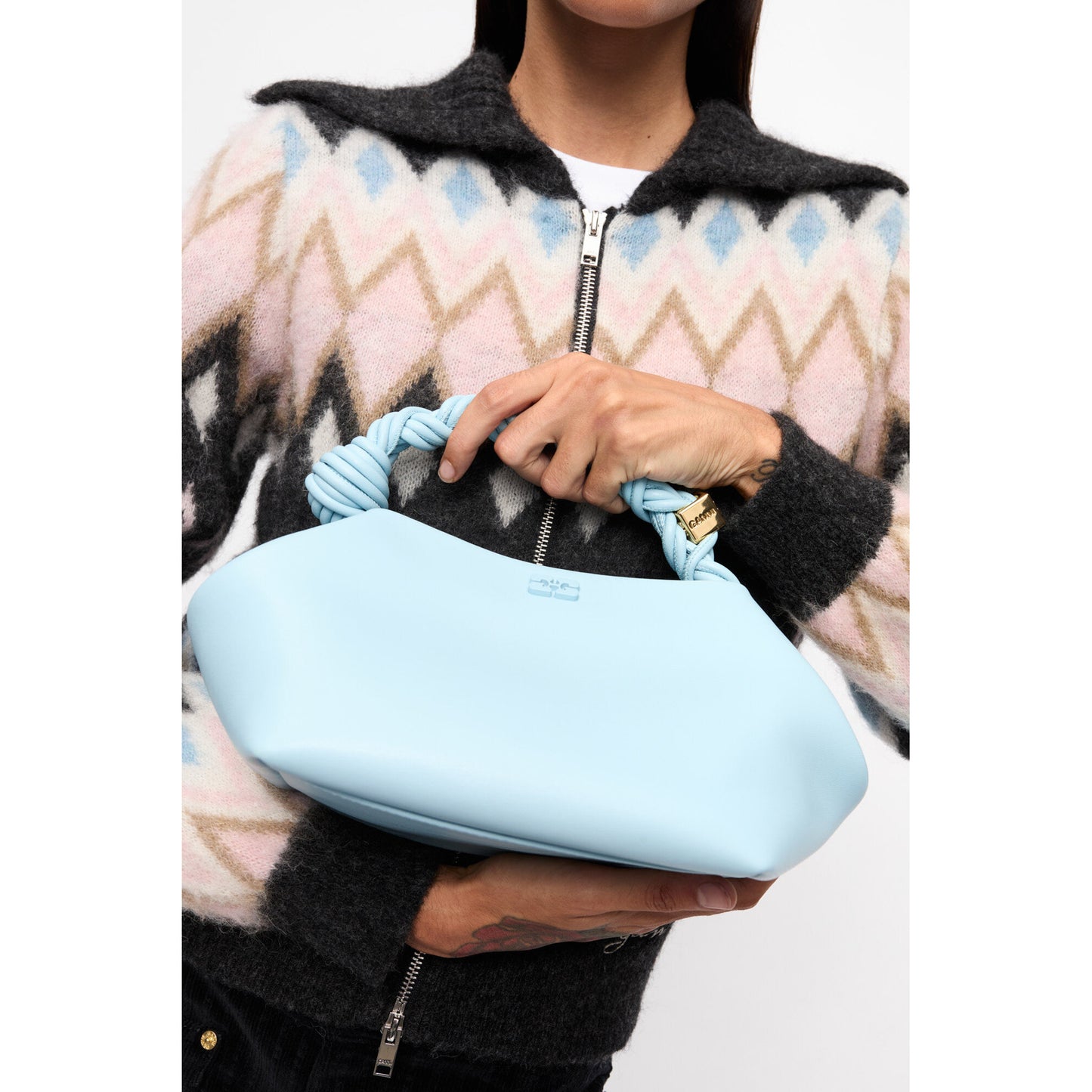 GANNI BOU BAG SMALL / ICYBLUE