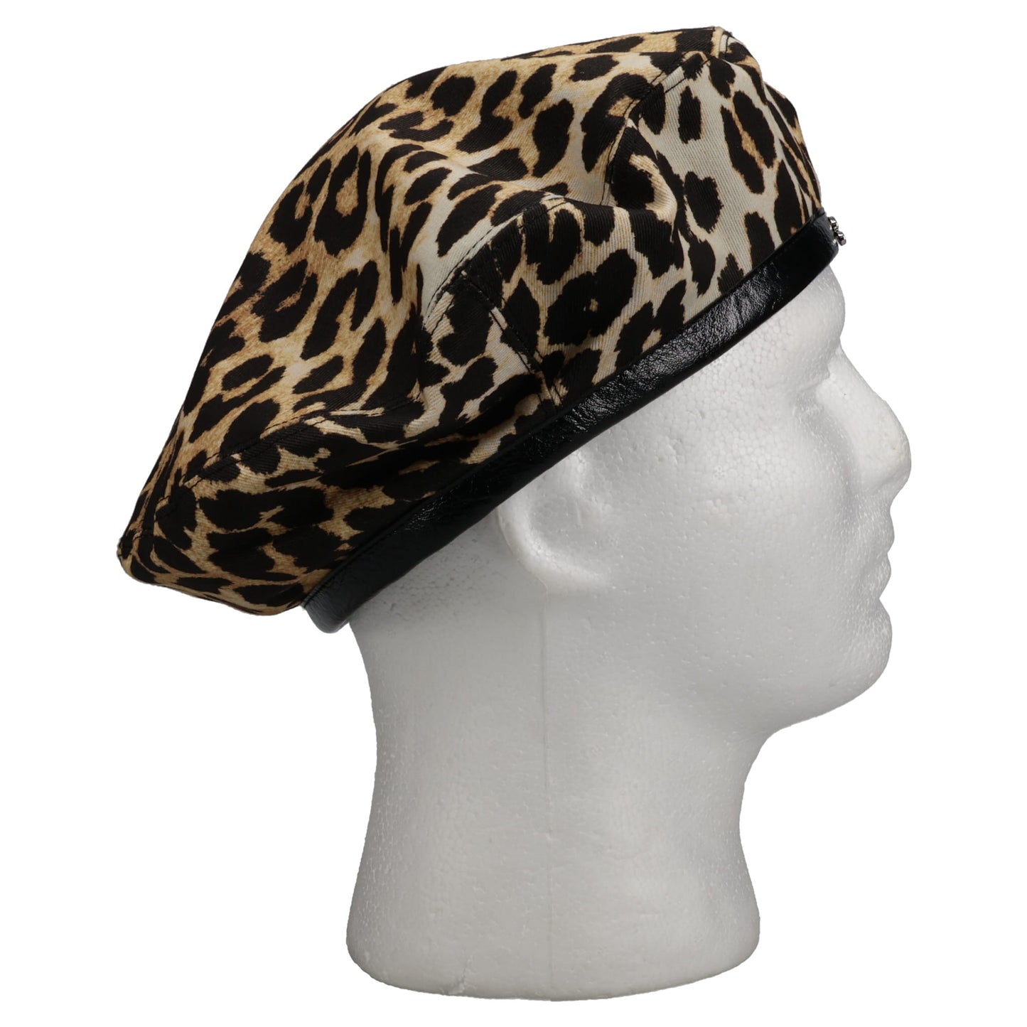 WOVEN BERET COTTON / LEOPARD