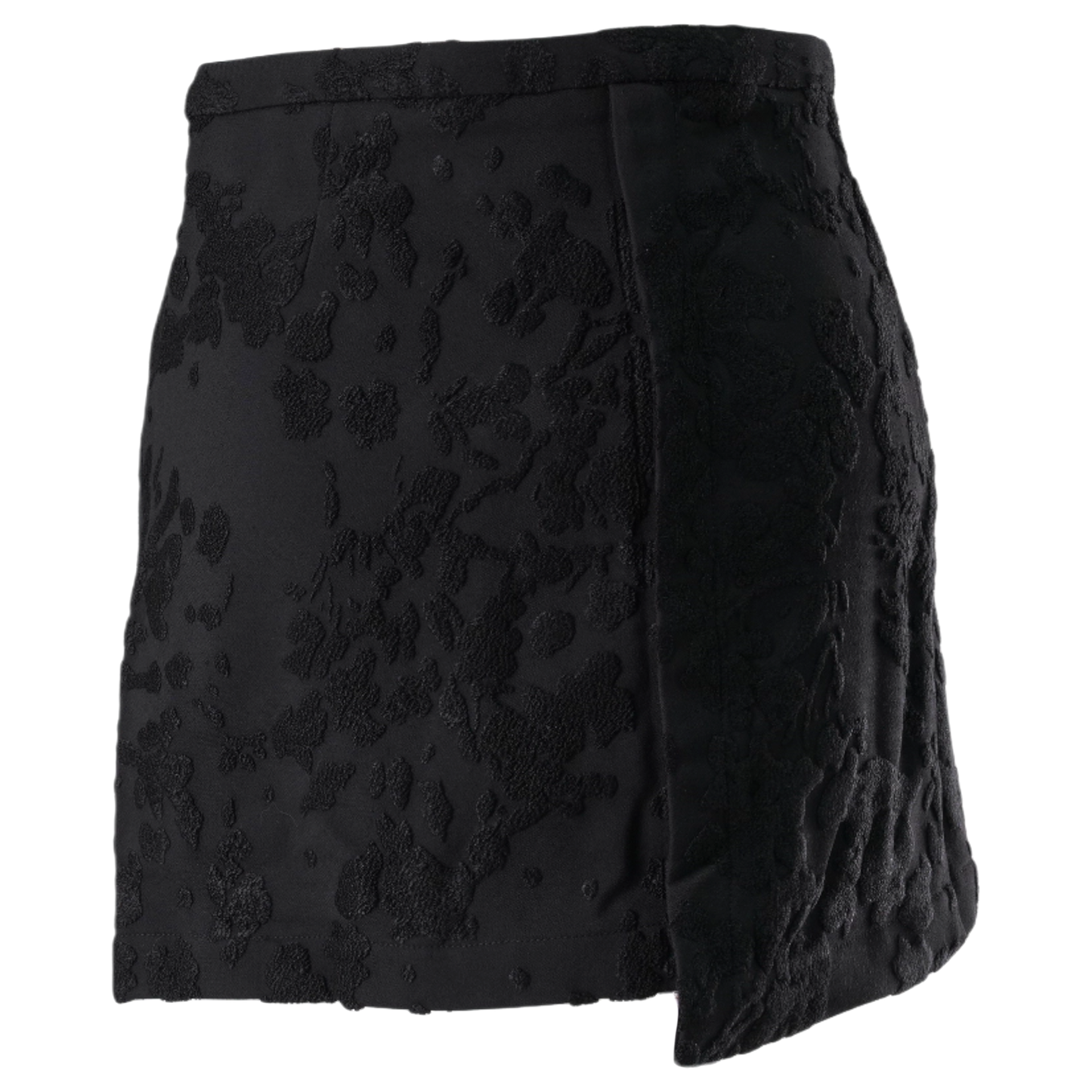 BOUCLE JACQUARD SUITING MINI SKIRT / 099:BLACK