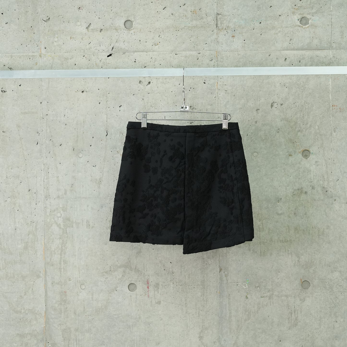 BOUCLE JACQUARD SUITING MINI SKIRT / 099:BLACK