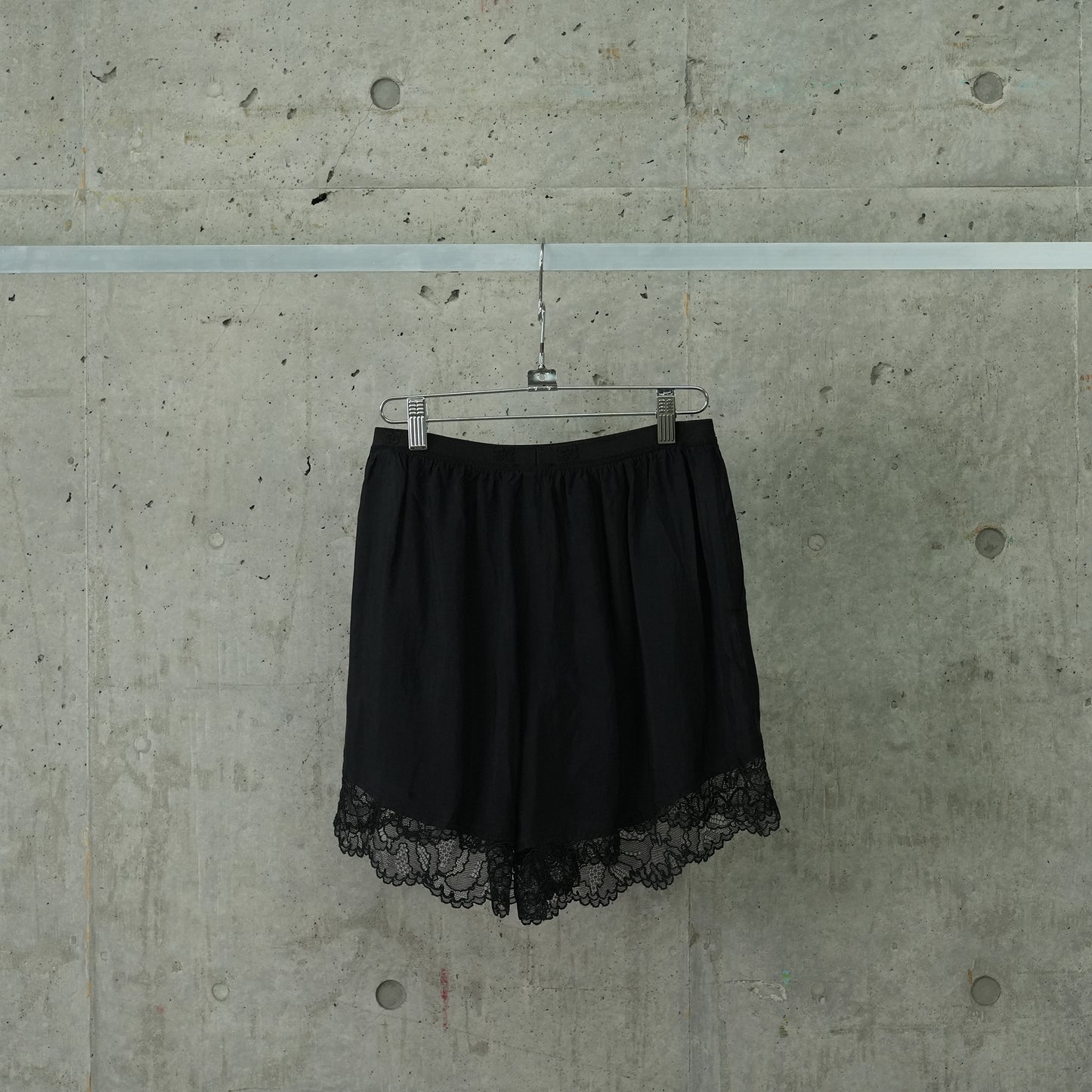 VISCOSE HABOTAI ELASTICATED SHORTS / 099:BLACK