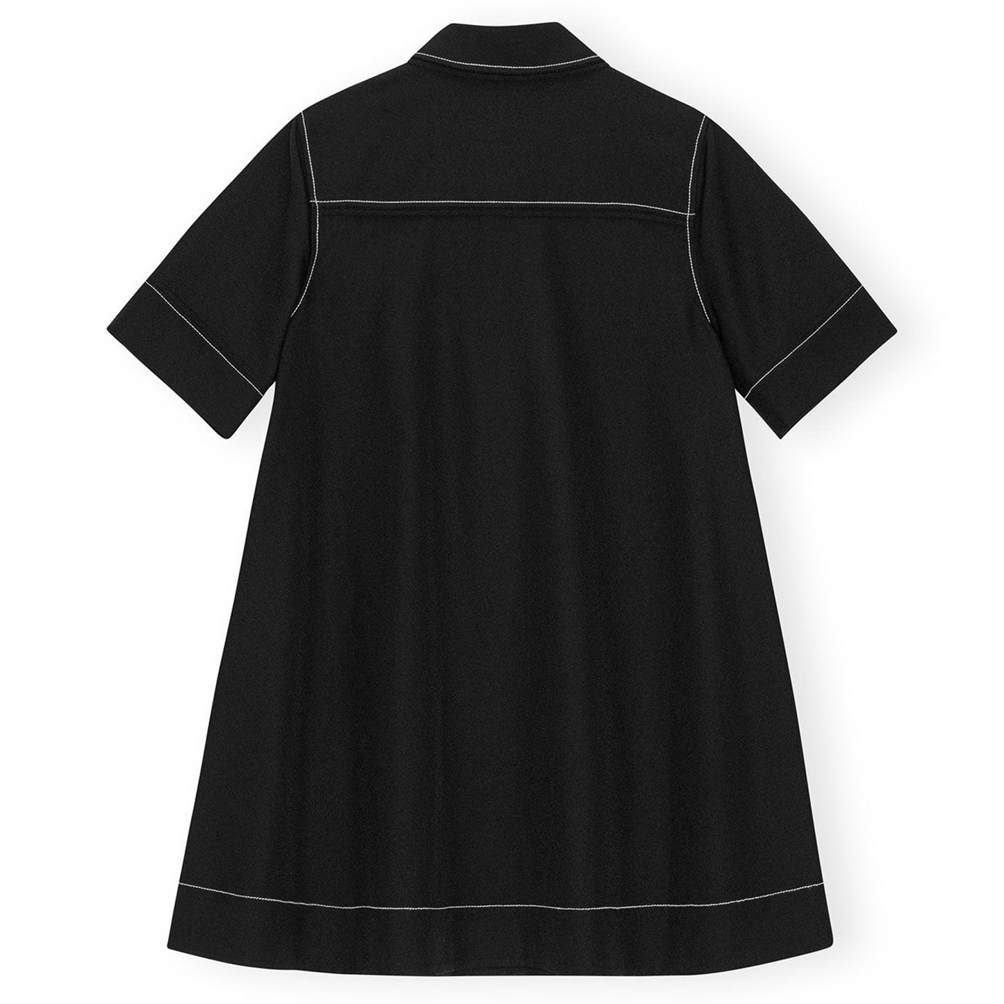 CREPE SABLE MINI DRESS / 099:BLACK