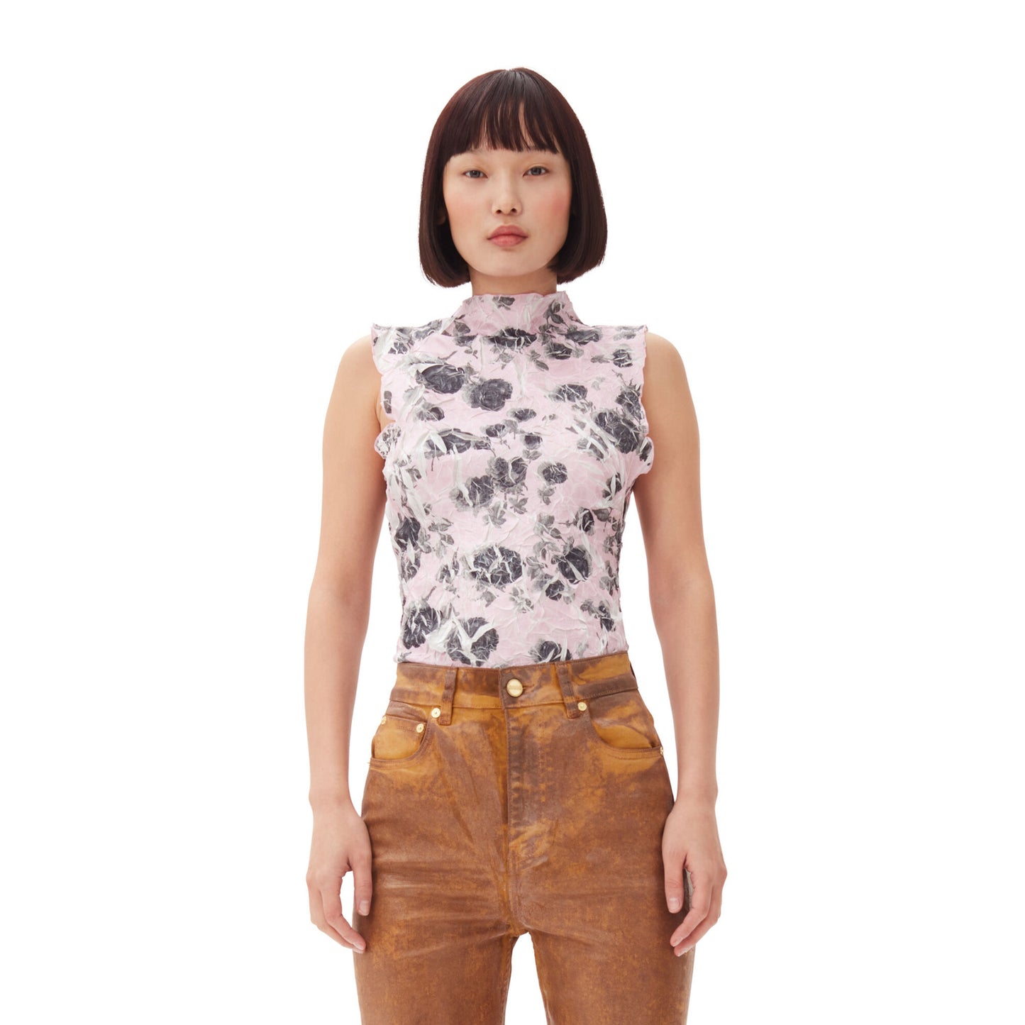 SHIBORI PLEAT TOP / 059:CORSAGE