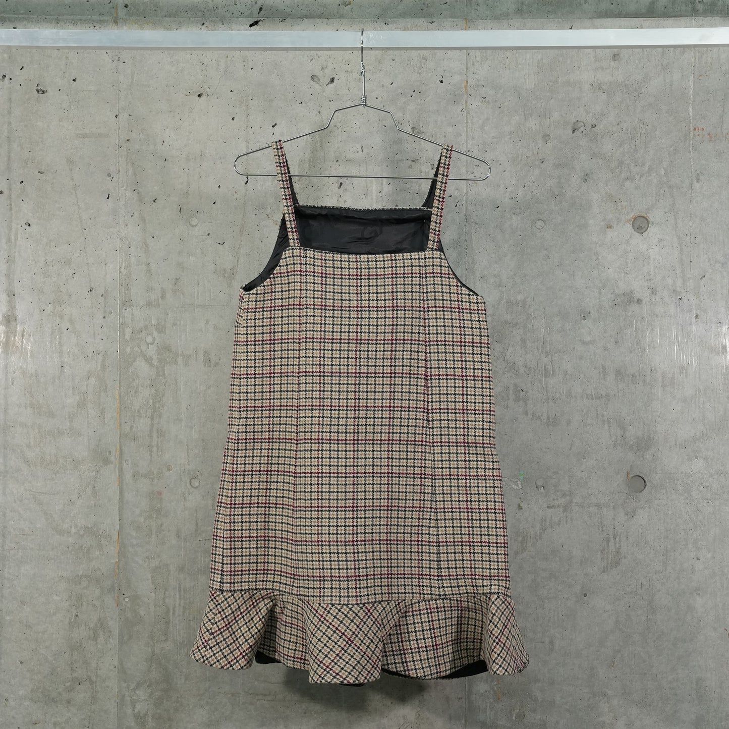 CHECK WOOL MIX MINI DRESS / 177:TIGER'S EYE