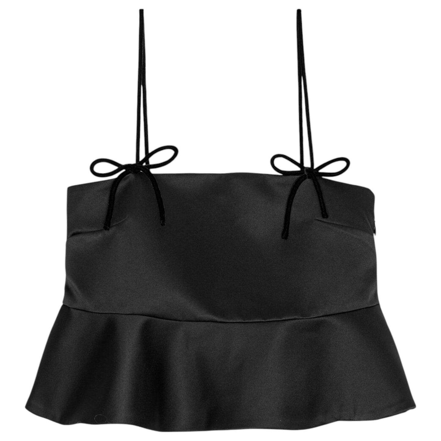 DUCHESSE SATIN TOP / 099:BLACK