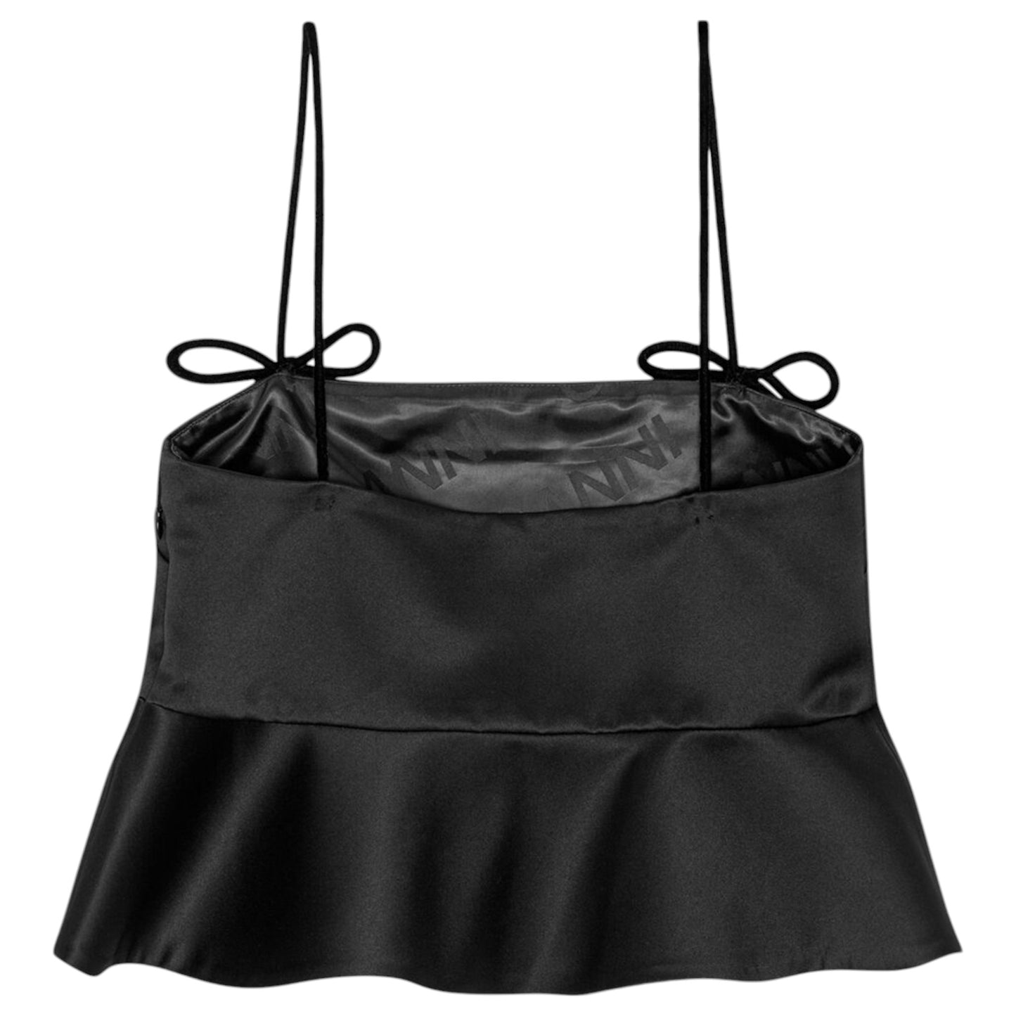 DUCHESSE SATIN TOP / 099:BLACK