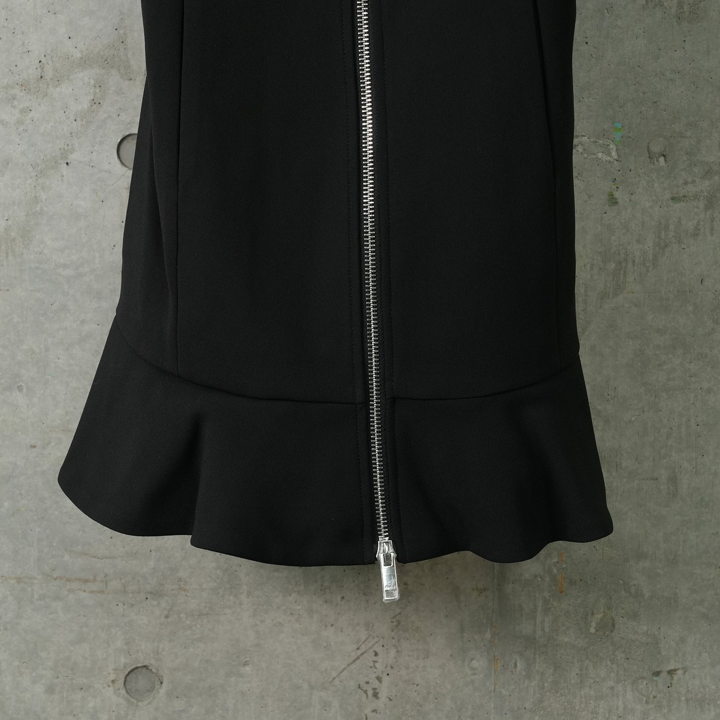 BONDED CREPE MINI DRESS / 099:BLACK