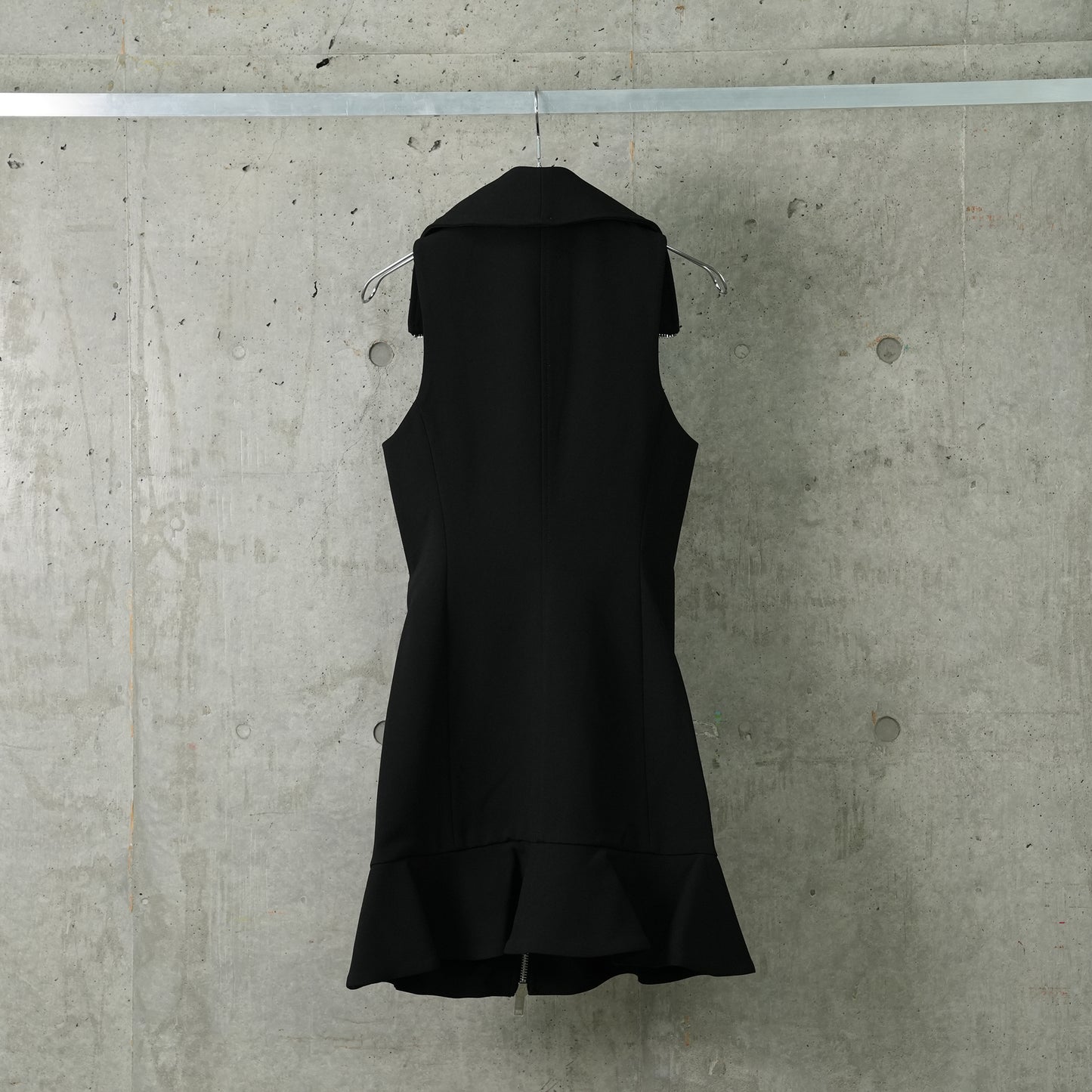 BONDED CREPE MINI DRESS / 099:BLACK