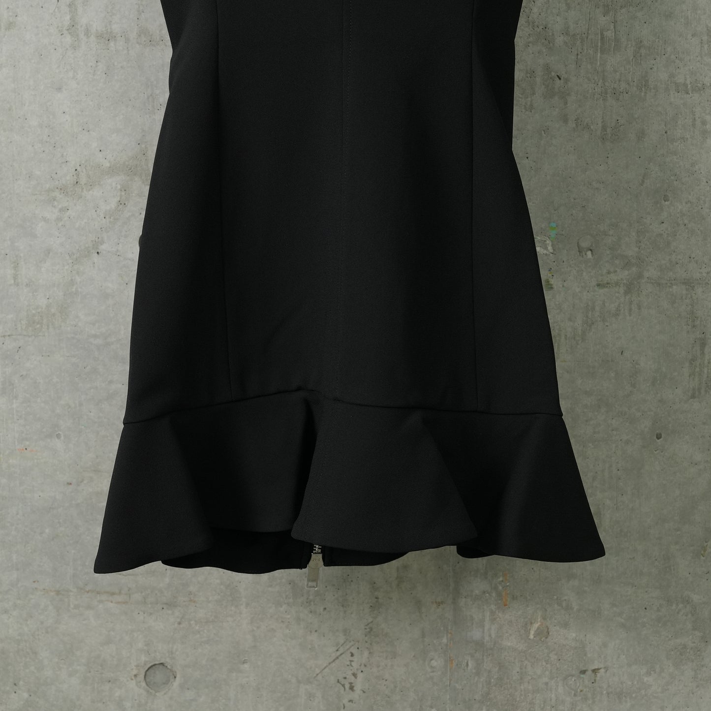 BONDED CREPE MINI DRESS / 099:BLACK