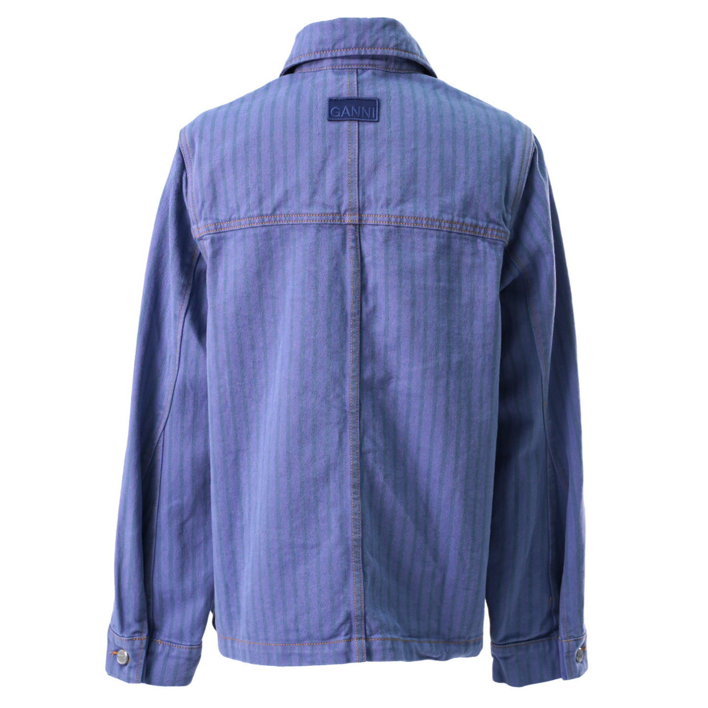 STRIPE OVERDYED DENIM JACKET / 083:COUNTRY BLUE