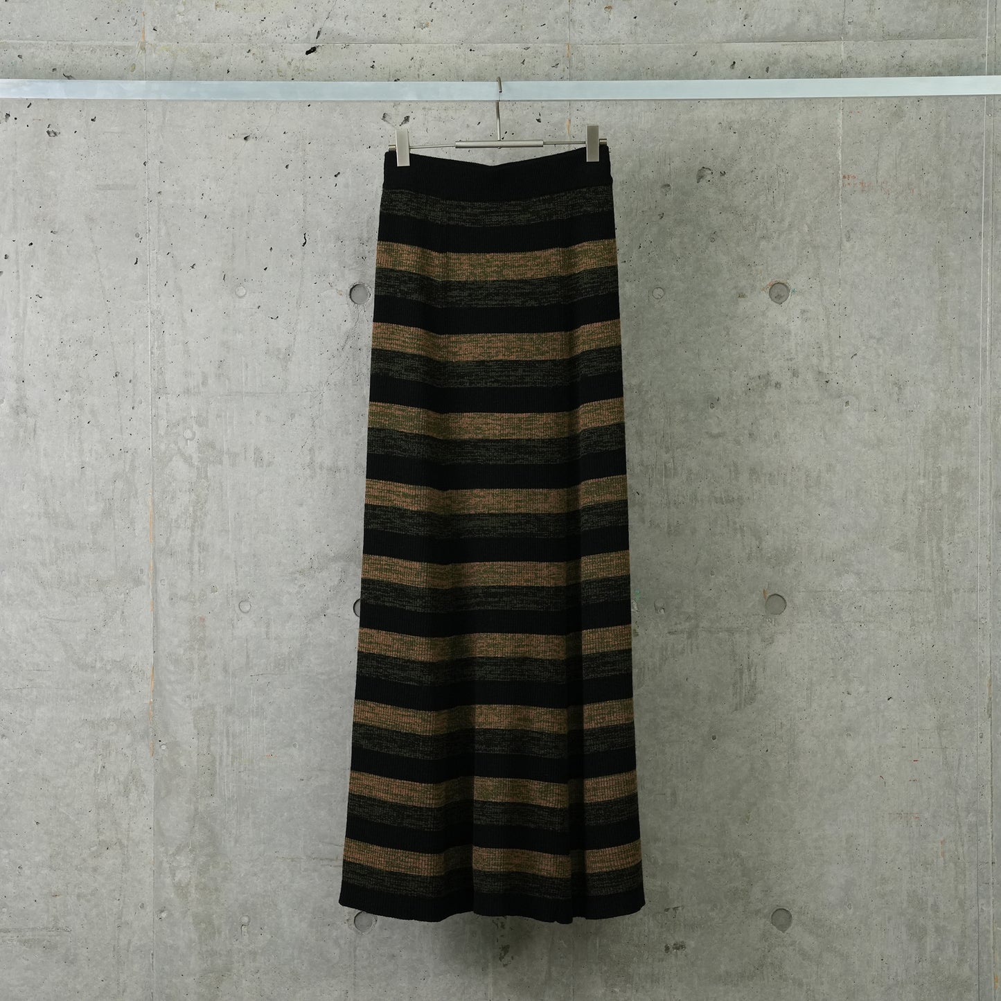 MINI RIBBED MERINO MAXI SKIRT / 999:MULTICOLOUR