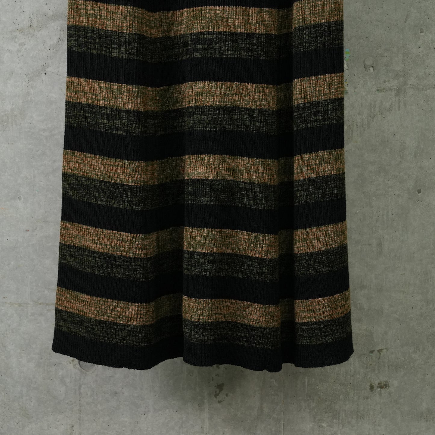 MINI RIBBED MERINO MAXI SKIRT / 999:MULTICOLOUR