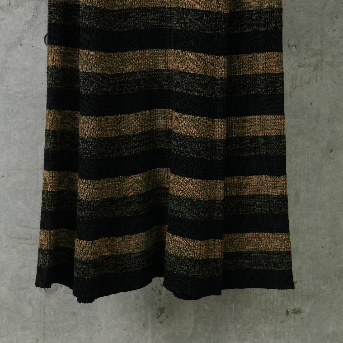 MINI RIBBED MERINO MAXI SKIRT / 999:MULTICOLOUR