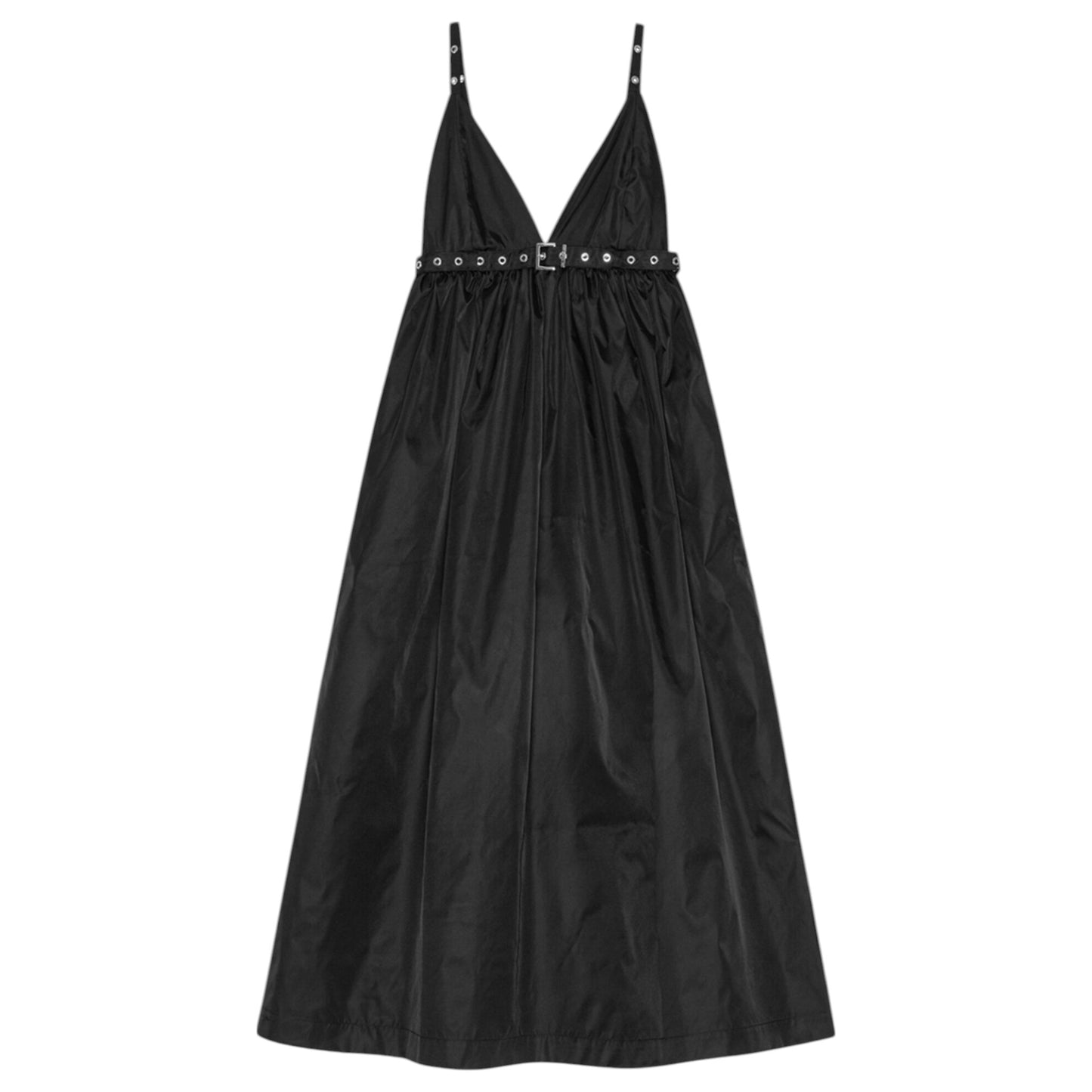 DUCHESSE NYLON STRAP DRESS / BLACK