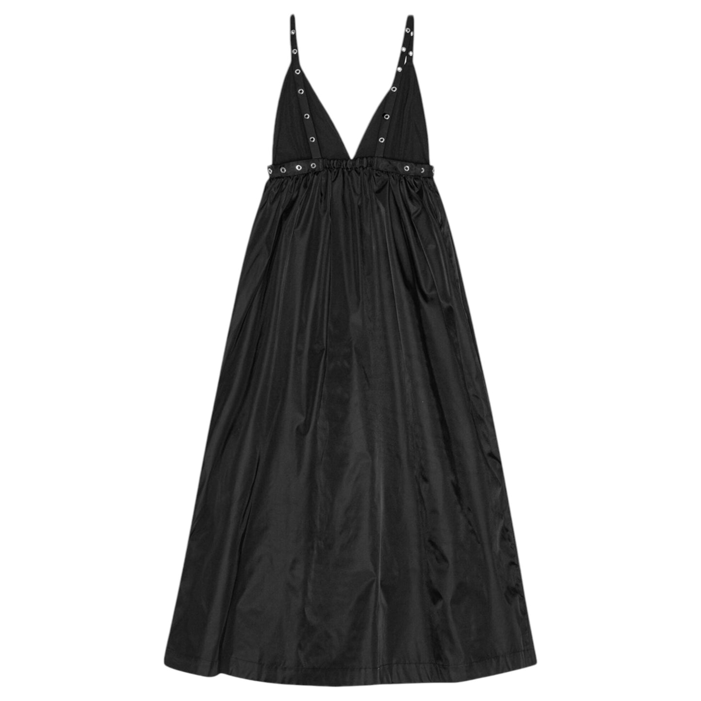 DUCHESSE NYLON STRAP DRESS / BLACK