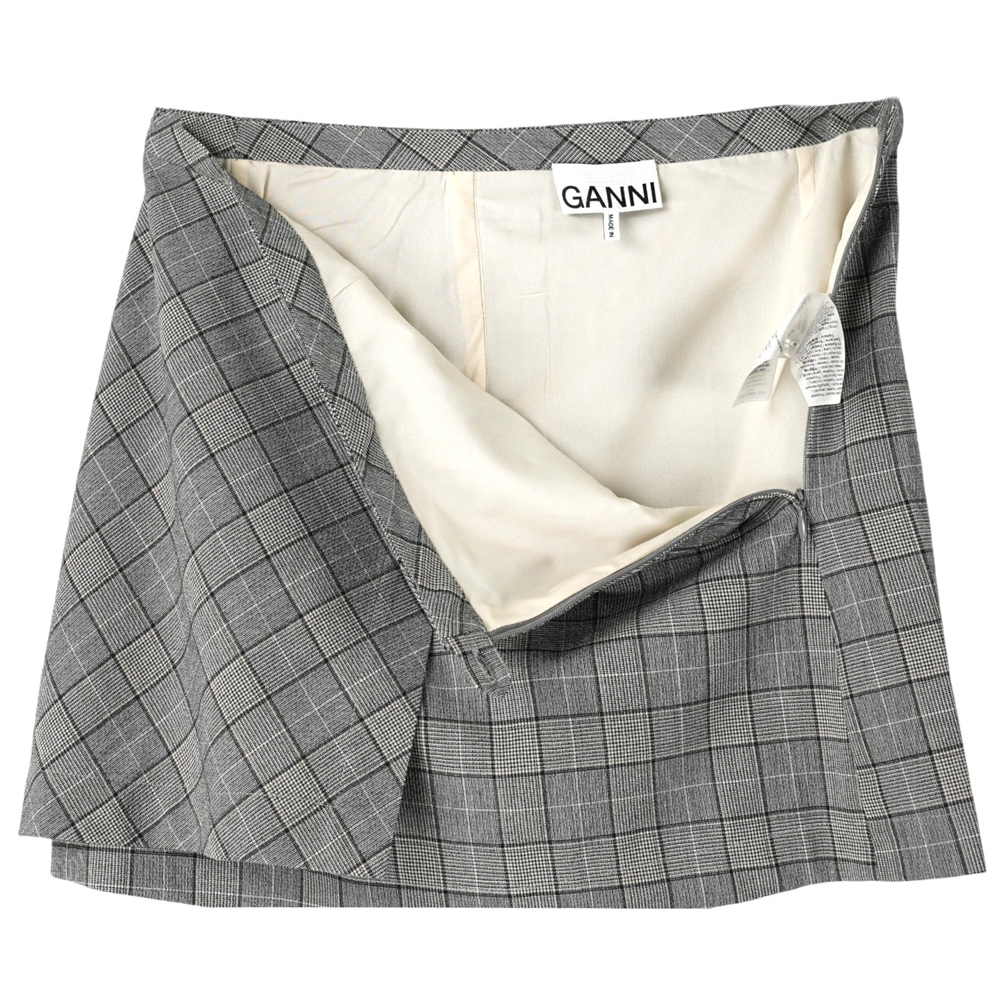 CHECK MIX MINI SKIRT / 523:FROST GRAY