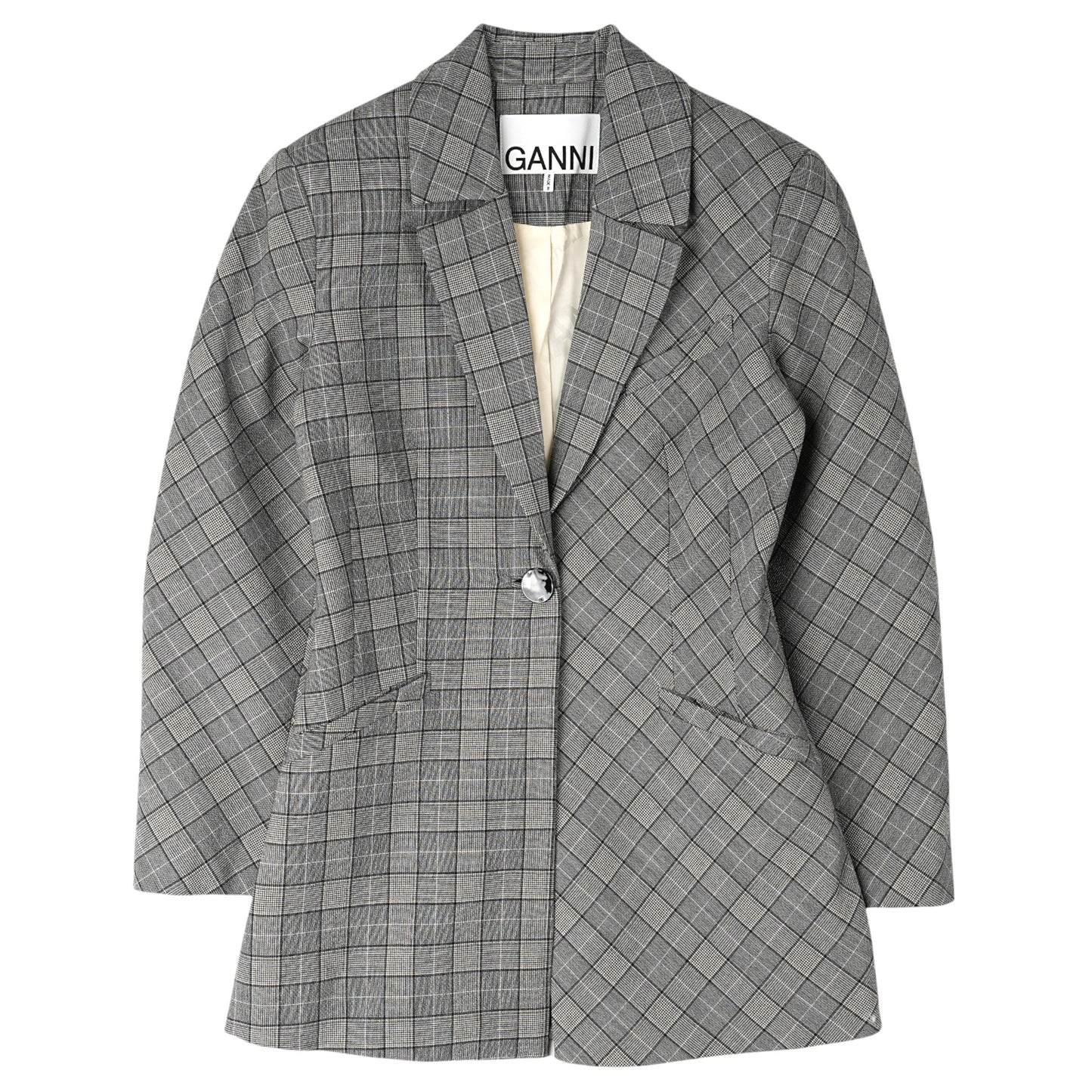 CHECK MIX FITTED BLAZER / 523:FROST GRAY